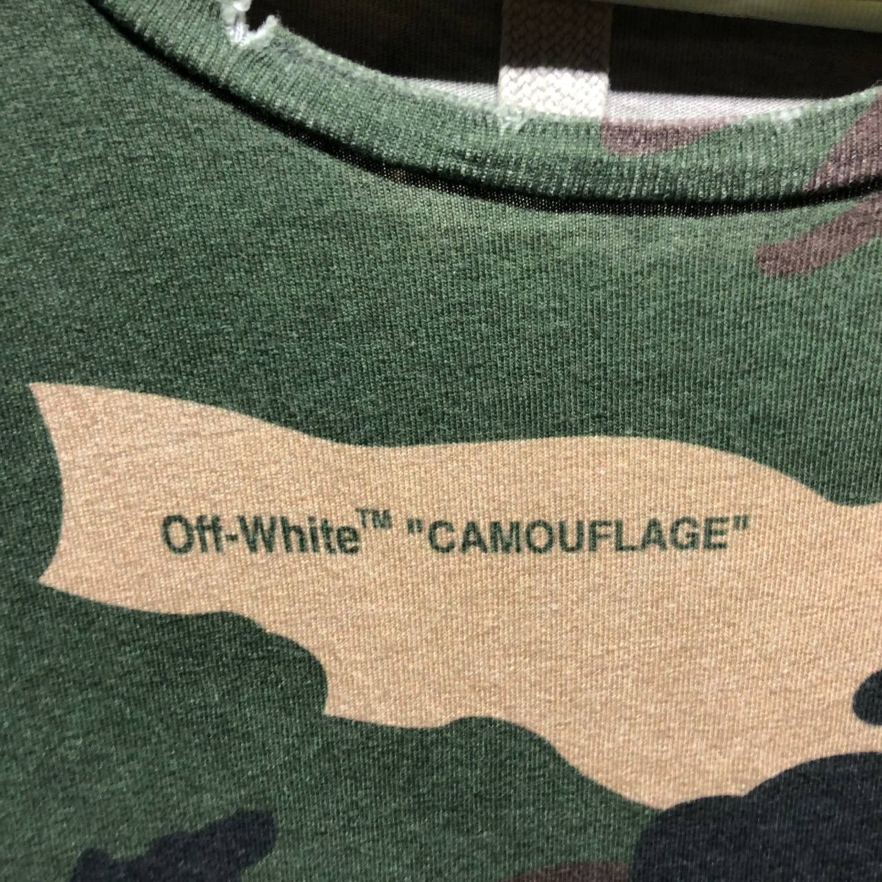 Off-White Off-White Camouflage Spell out embroidered Tee Size US XL / EU 56 / 4 - 3 Thumbnail
