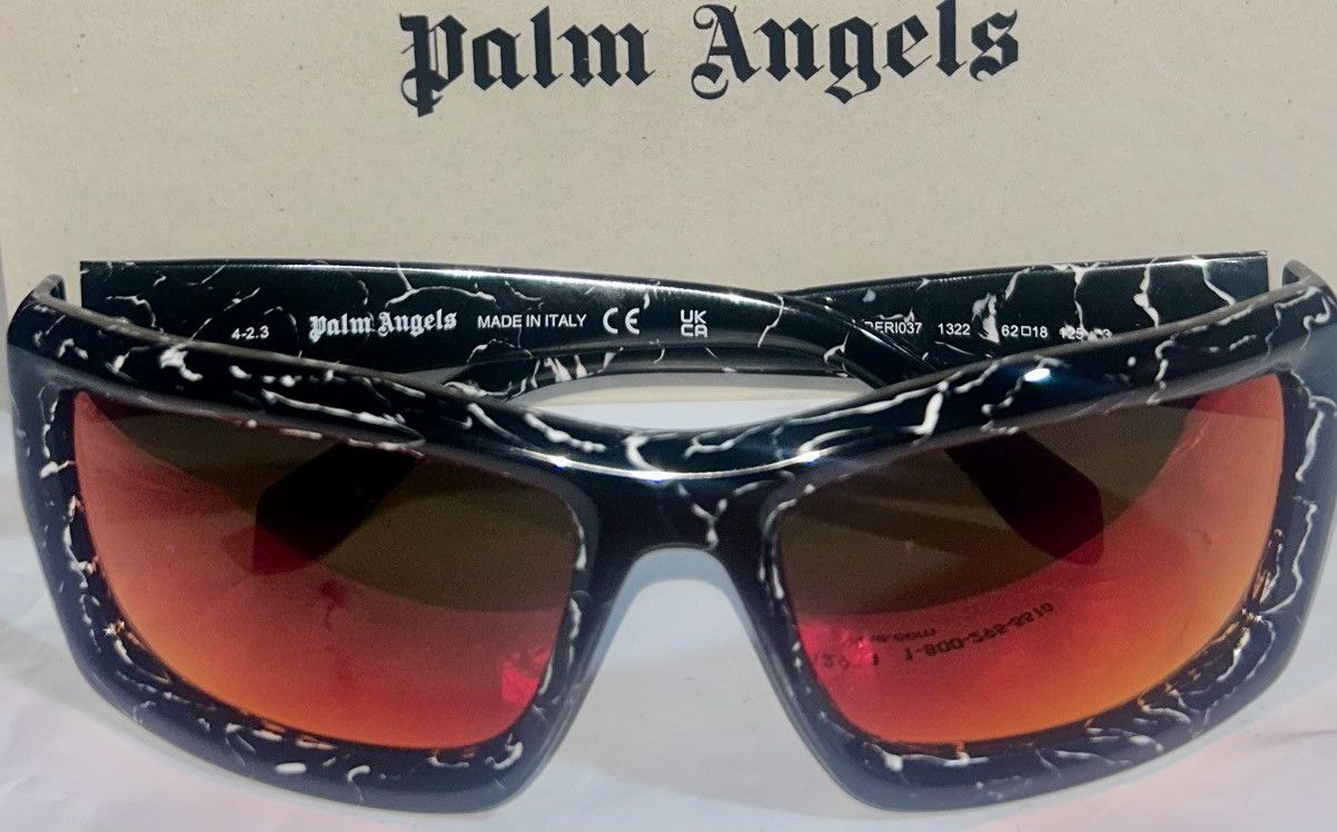 Palm Angels Palm Angels Adin (Peri037 1322) Sunglasses “Black Marble” Size ONE SIZE - 2 Thumbnail