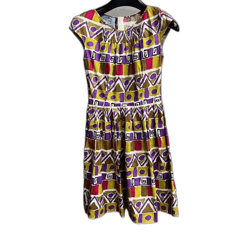 Prada Prada Colorful Patterned Print Dress Size 38-2506 Size M / US 6-8 / IT 42-44 - 1 Thumbnail