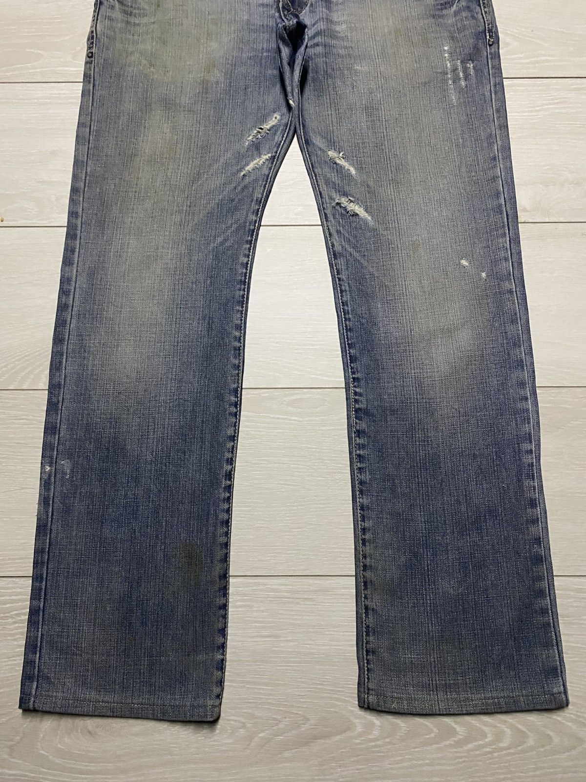 Absolut Joy Vintage Y2K Absolut Joy Mud Wash Distressed Loose Jeans Size US 35 - 5 Thumbnail