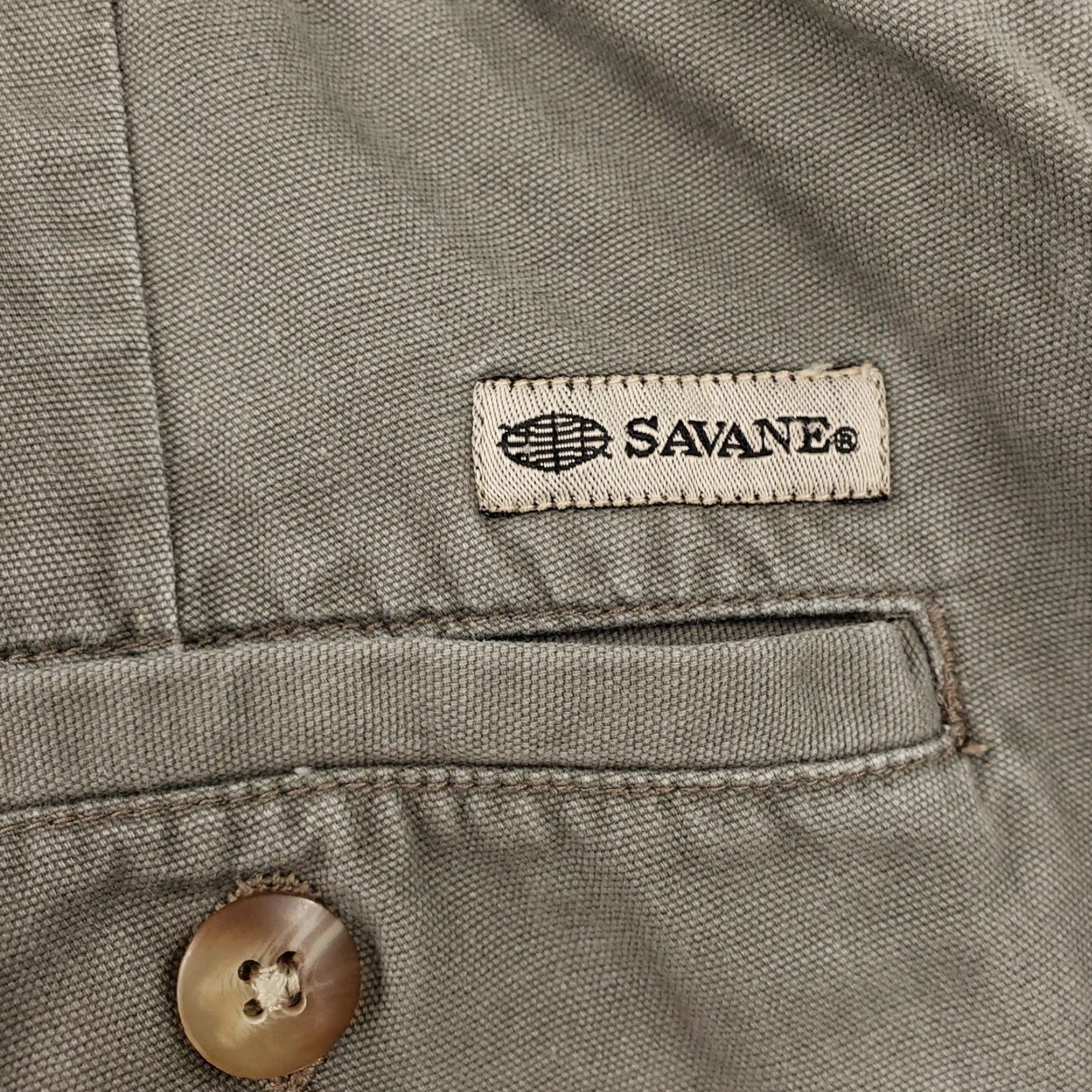 Savane Savane Mens Gray Chino Shorts 40 Mid-Rise 8" Pleated Front Casual Outdoor Vintage? (No) Size US 40 / EU 56 - 7 Thumbnail