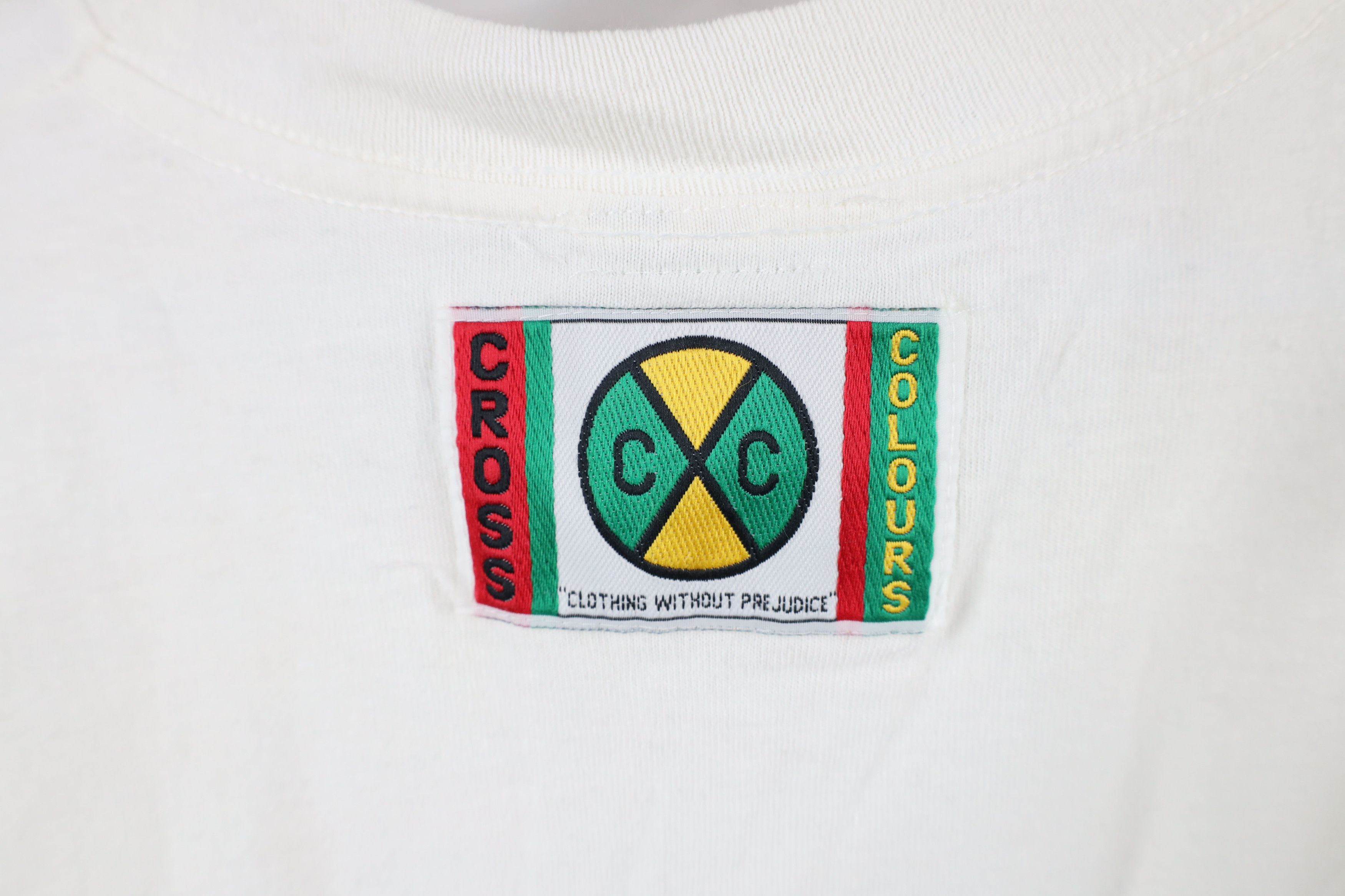 Cross Colours × Vintage Vintage 90s Cross Colours Spell New World Order T-Shirt USA Size US XXL / EU 58 / 5 - 8 Thumbnail