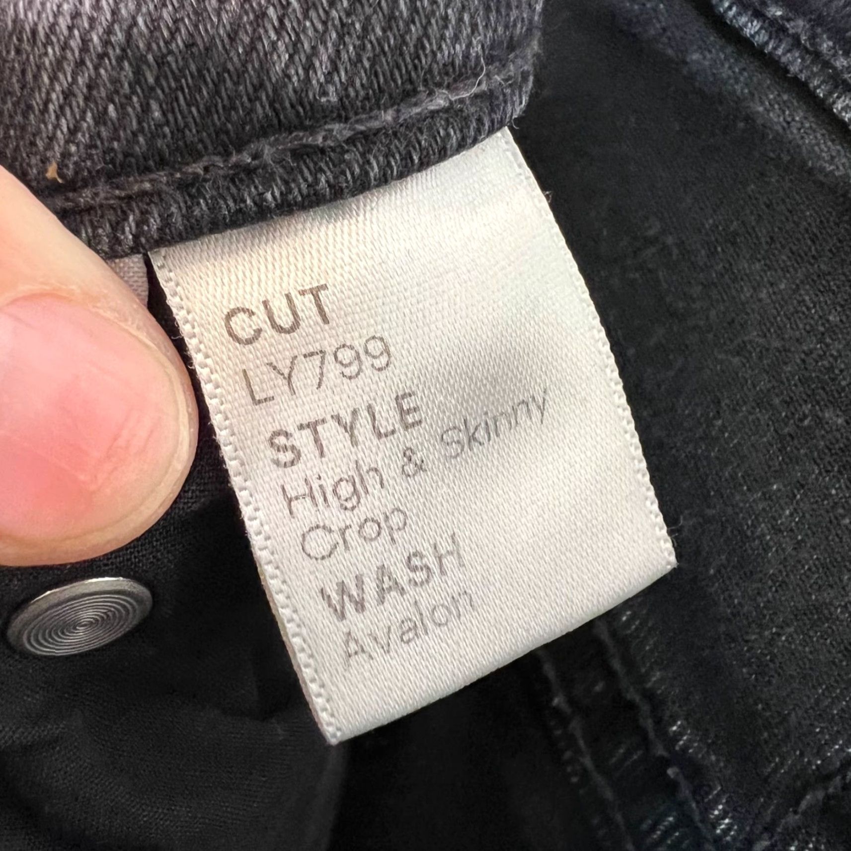 Reformation Reformation Jeans Womens 27 High Skinny Crop Organic Cotton Blend Denim Gray 27 Inseam 27 Rise High Adult Womens Skinny Jeans Size 27" / US 4 / IT 40 - 4 Thumbnail