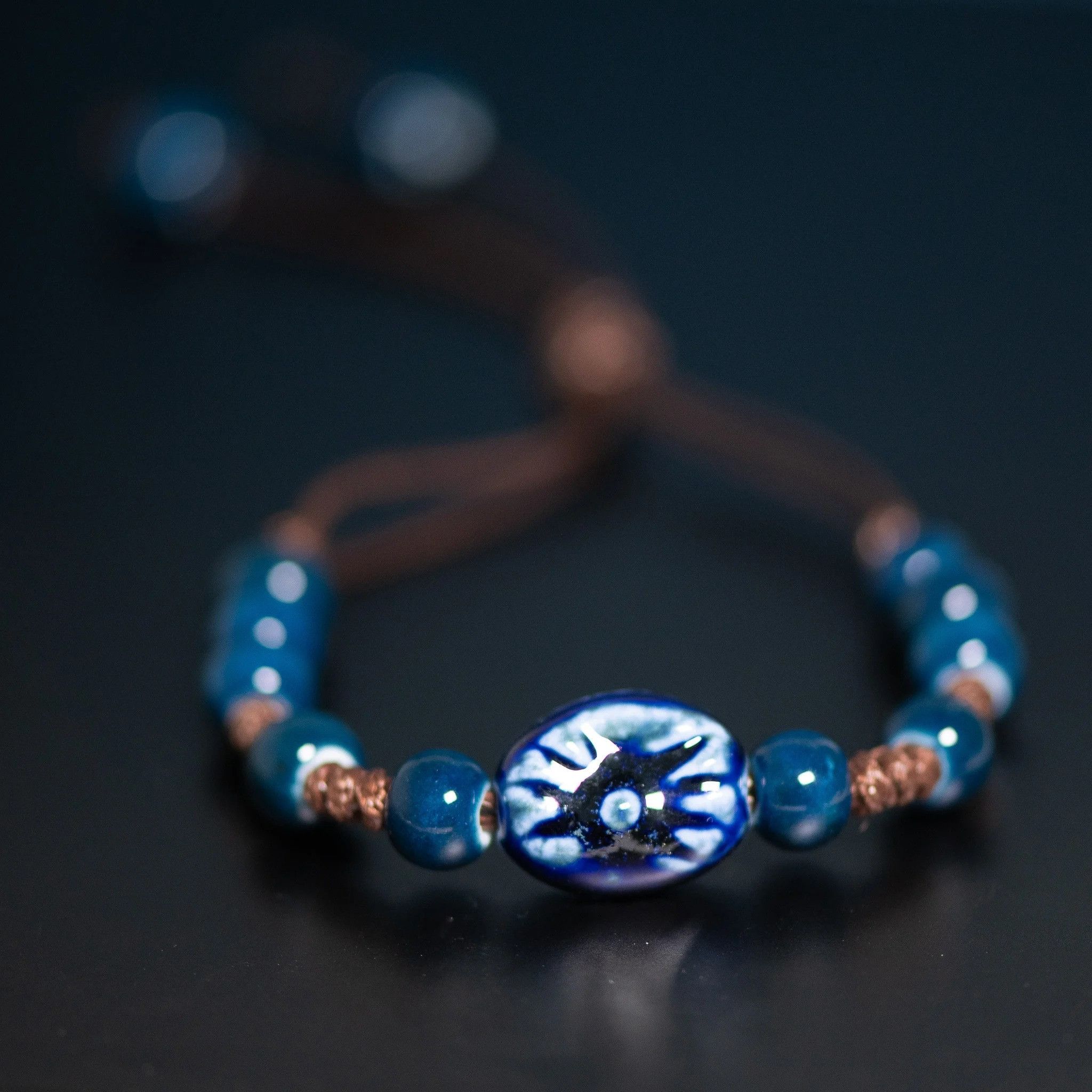 Handmade Sun Charm Ceramic Bracelet Jewelry Gift For Her Size ONE SIZE - 1 Preview
