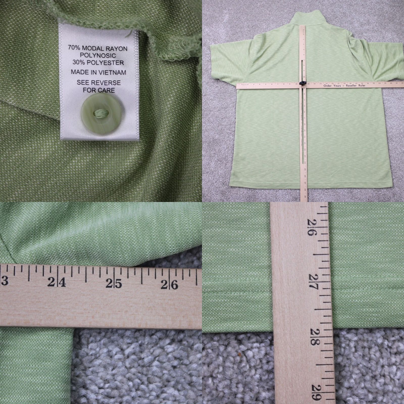Vintage Burma Bibas Polo Shirt Mens Large Green Modal Rayon Polynosic/Polyester S/S Polo Shirt Mens Large Green Polo Shirt Mens Large Green Burma Bibas Size US L / EU 52-54 / 3 - 8 Thumbnail