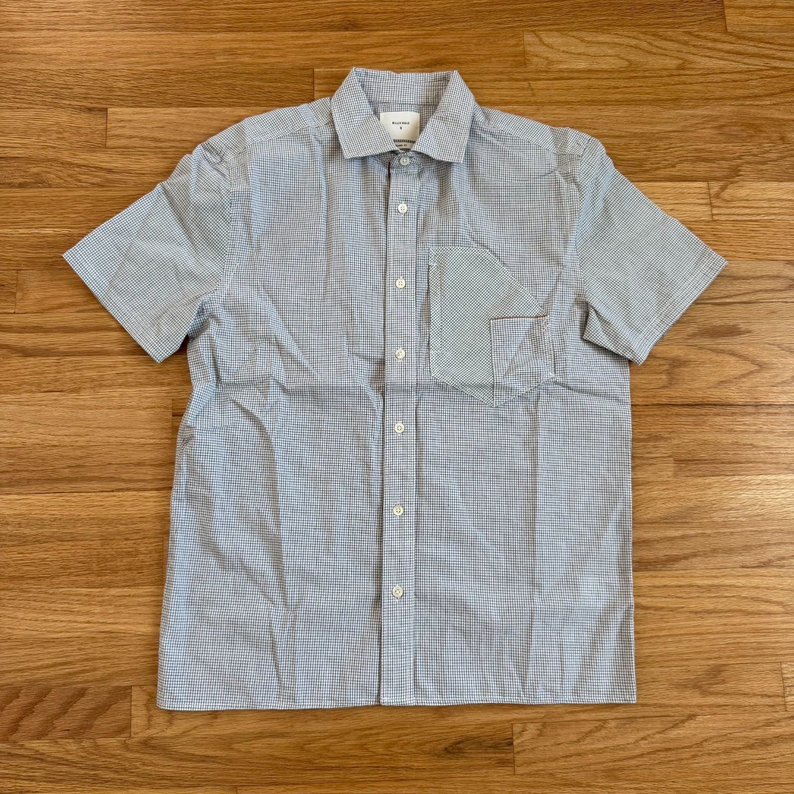 Billy Reid Billy Reid Selvedge Check Pattern S/S Button Up Shirt Size US S / EU 44-46 / 1 - 1 Thumbnail
