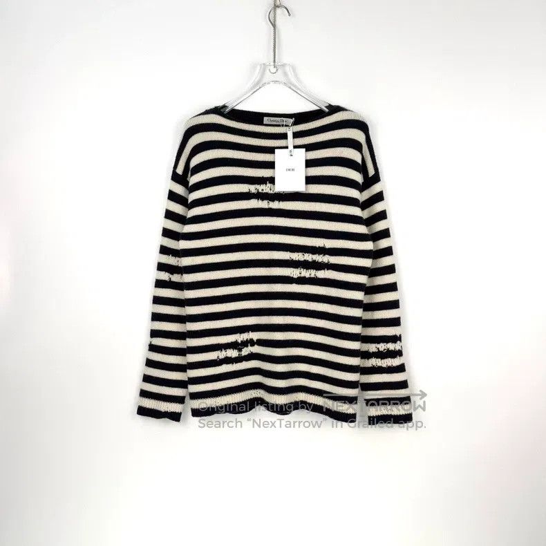 Dior Dior Dark blue and white striped embroidery bee destructio Size XS / US 0-2 / IT 36-38 - 3 Thumbnail