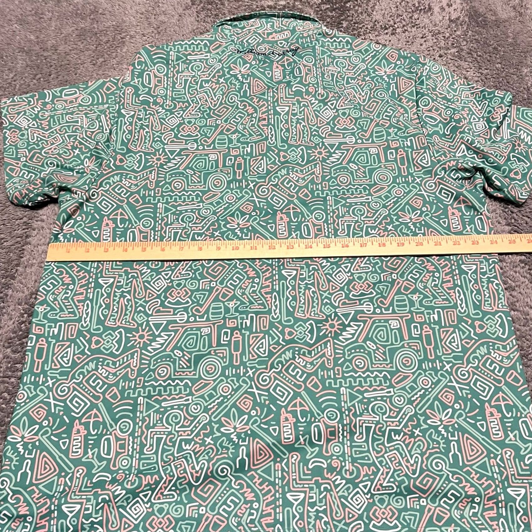 Vintage William Murray Polo Shirt Mens XL Green Performance Golf Geometric Polo Shirt XL Mens Green William Murray Geometric Golf Polo Shirt Mens XL Green Size US XL / EU 56 / 4 - 5 Thumbnail