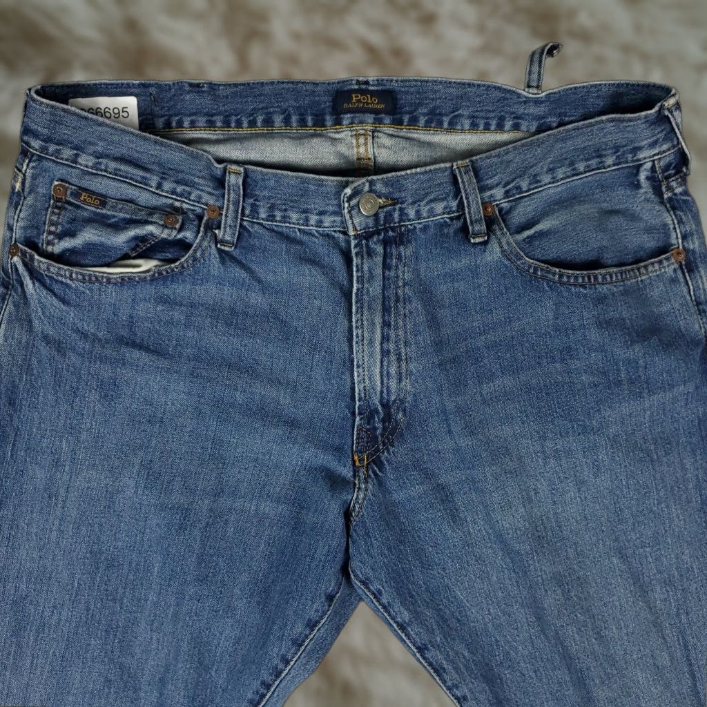 Polo Ralph Lauren Ralph Lauren Jeans Mens 38x32 Blue Classic Fit Denim Pants Distressed 5-Pocket Polo Regular Straight Decade Sports Outdoor Jeans Mens Size US 38 / EU 54 - 1 Thumbnail