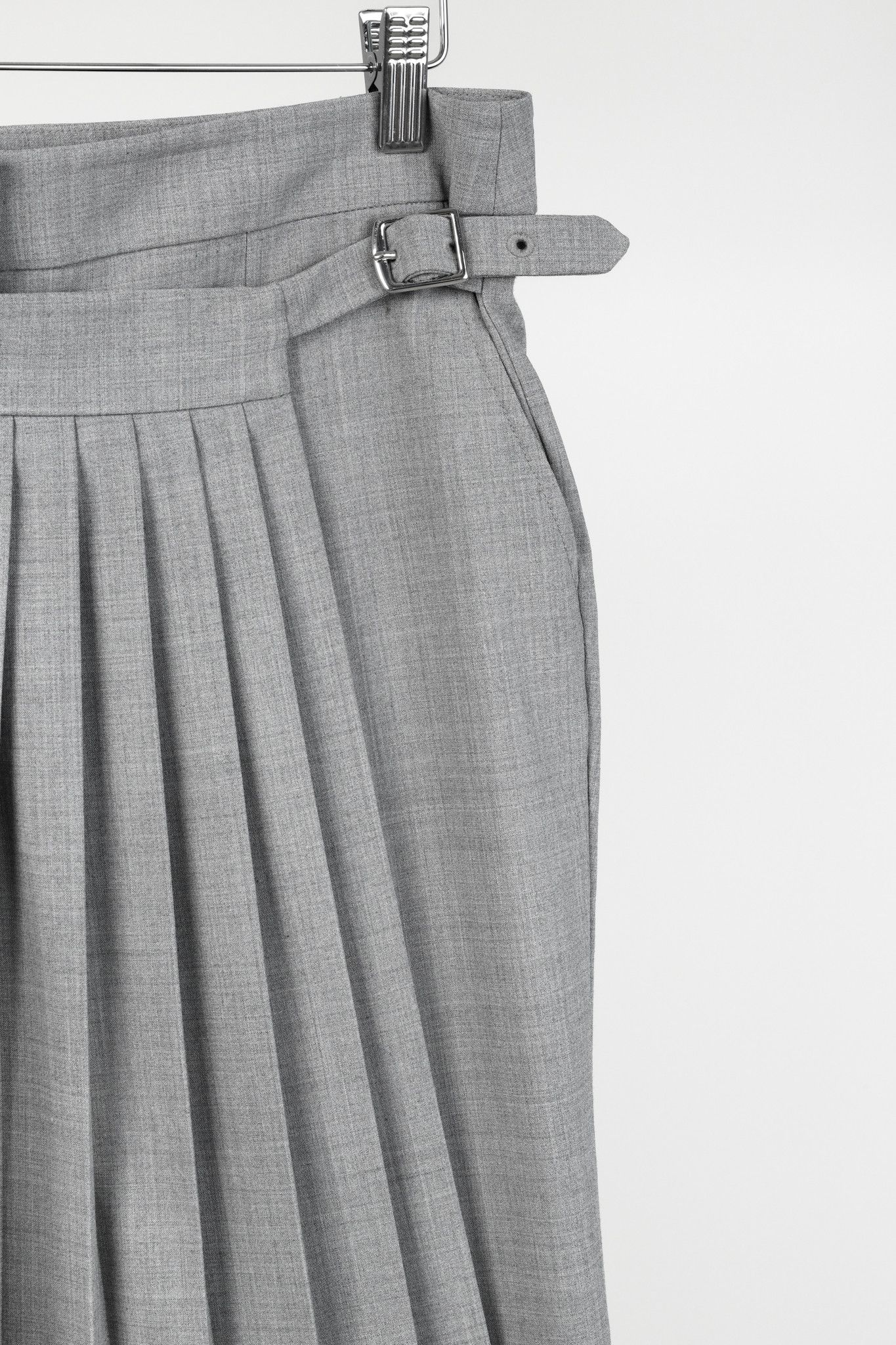 Tibi Tibi Grey Stretch-Wool Layered-Pleated Pants Size 27" / US 4 / IT 40 - 5 Thumbnail