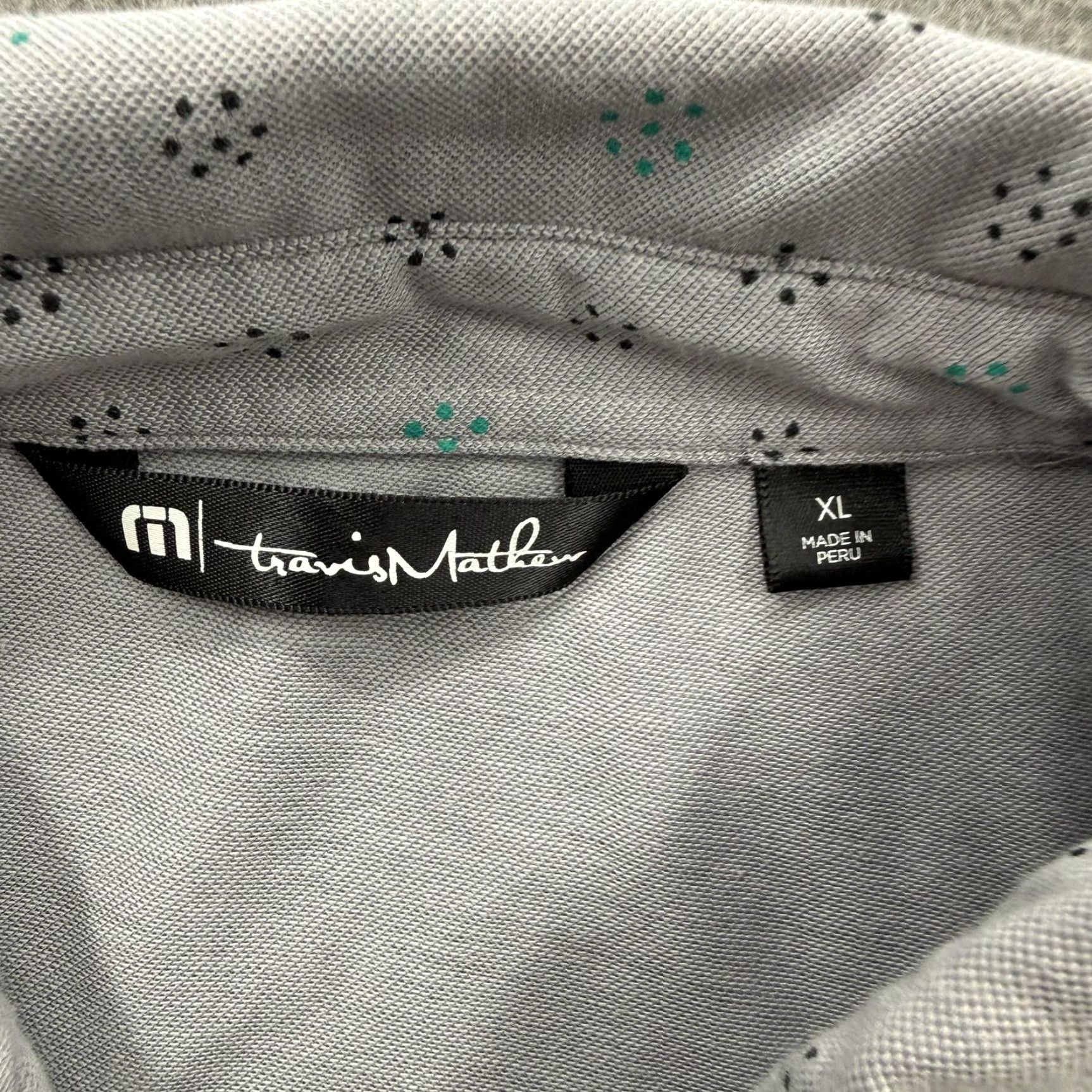 TravisMathew TravisMathew Polo Shirt Mens XL Gray Micro Dot Pima Cotton Golf Performance Size US XL / EU 56 / 4 - 3 Thumbnail