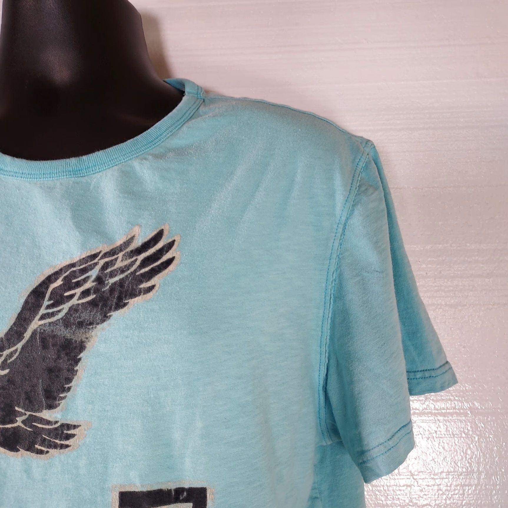 American Eagle Outfitters American Eagle Mens XL Crew Neck T-Shirt Athletic Fit Short Sleeves BLUE Size US XL / EU 56 / 4 - 4 Thumbnail