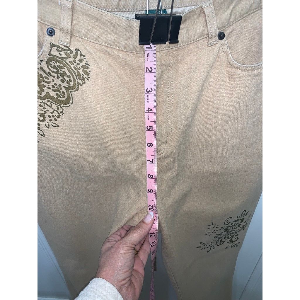 Lauren Ralph Lauren Lauren Ralph Lauren Women's Beige Floral Bootcut Jeans Size 32" / US 10 / IT 46 - 8 Thumbnail