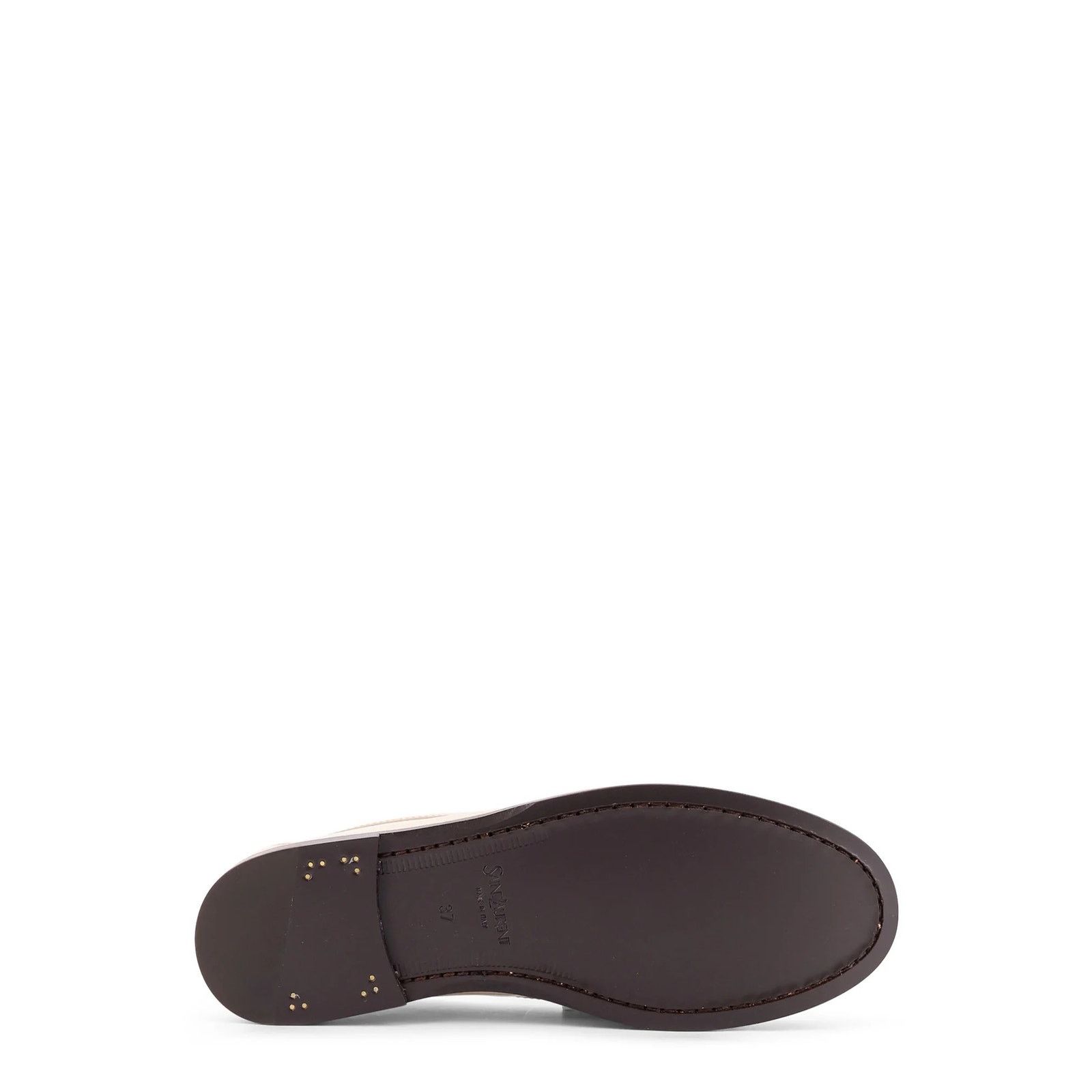 Saint Laurent Paris NIB Saint Laurent YSL Logo Leather Penny Loafers White 34.5 Size US 4.5 / IT 34.5 - 4 Thumbnail