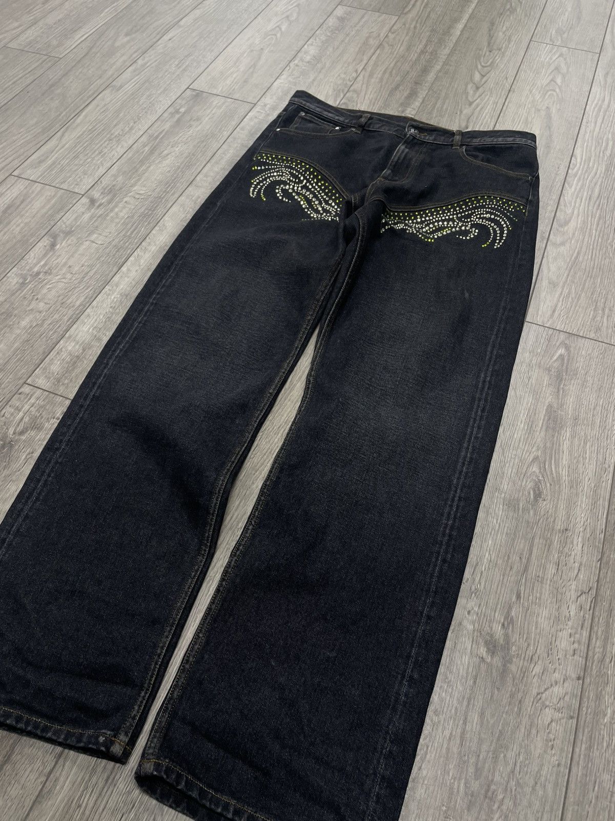 Y/Project 36-Y/Project Rhinestone Black Jeans Size US 36 / EU 52 - 2 Thumbnail