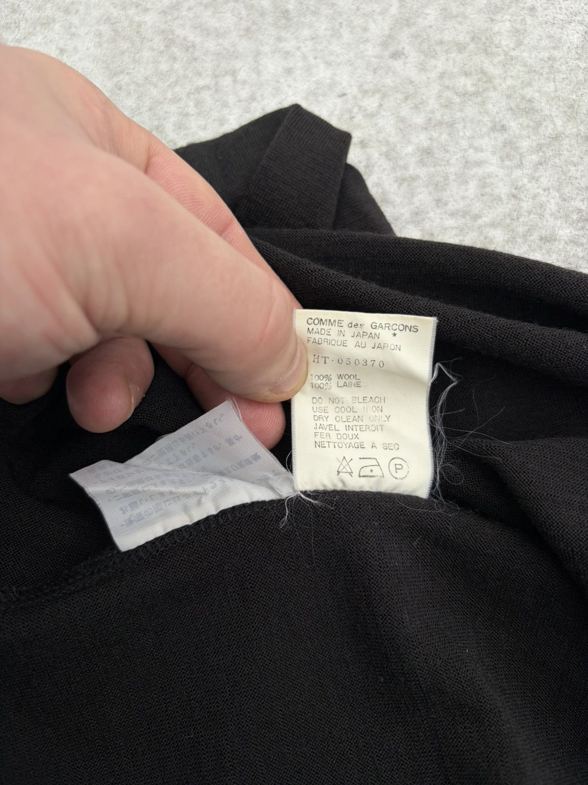 Comme des Garcons Homme Comme Des Garcons Homme 1992 Artisanal Wool Mock Neck LS Size US M / EU 48-50 / 2 - 6 Thumbnail