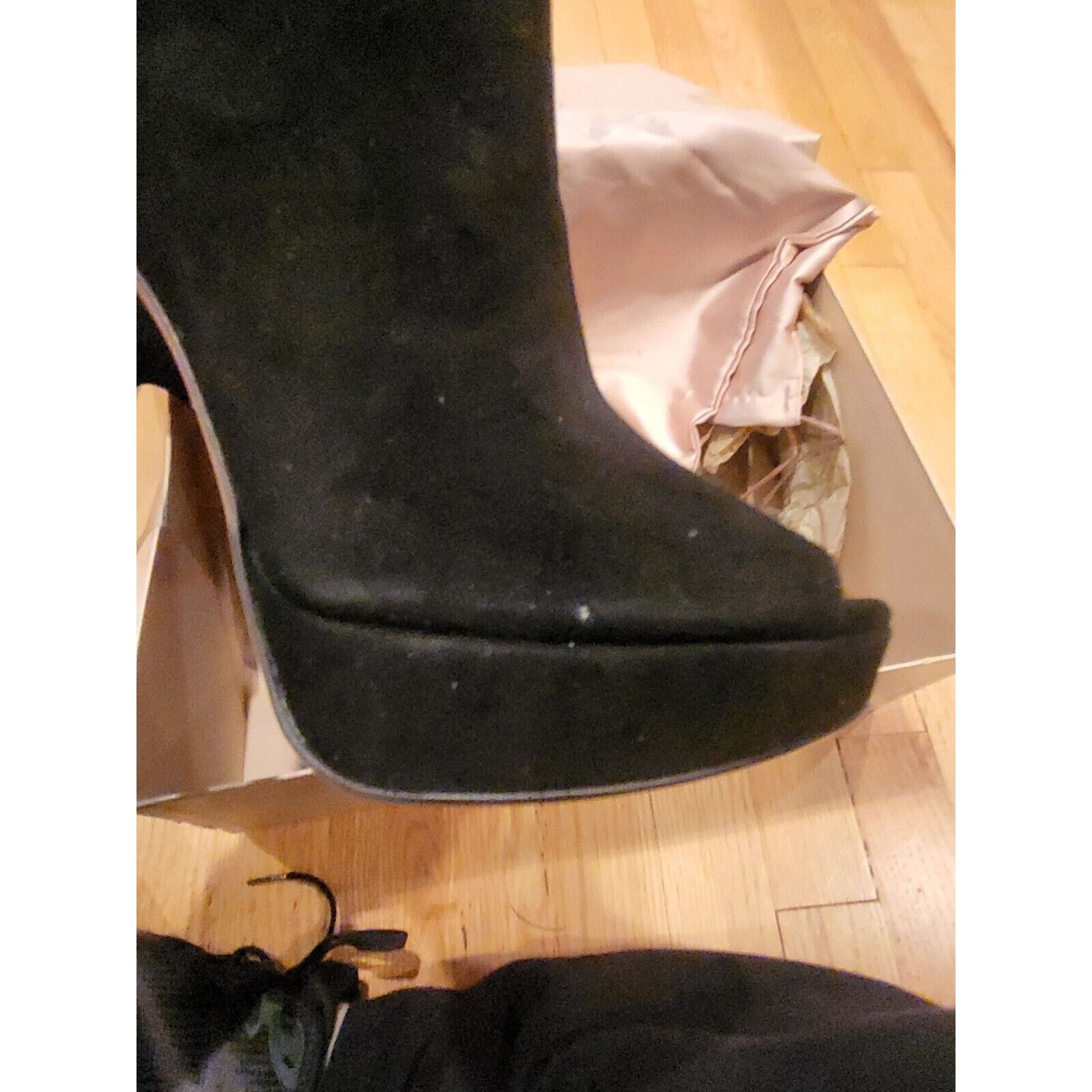 Prada Prada Peep Toe Suede Bootie. See Pictures For Imperfections. Size US 9 / IT 39 - 7 Thumbnail