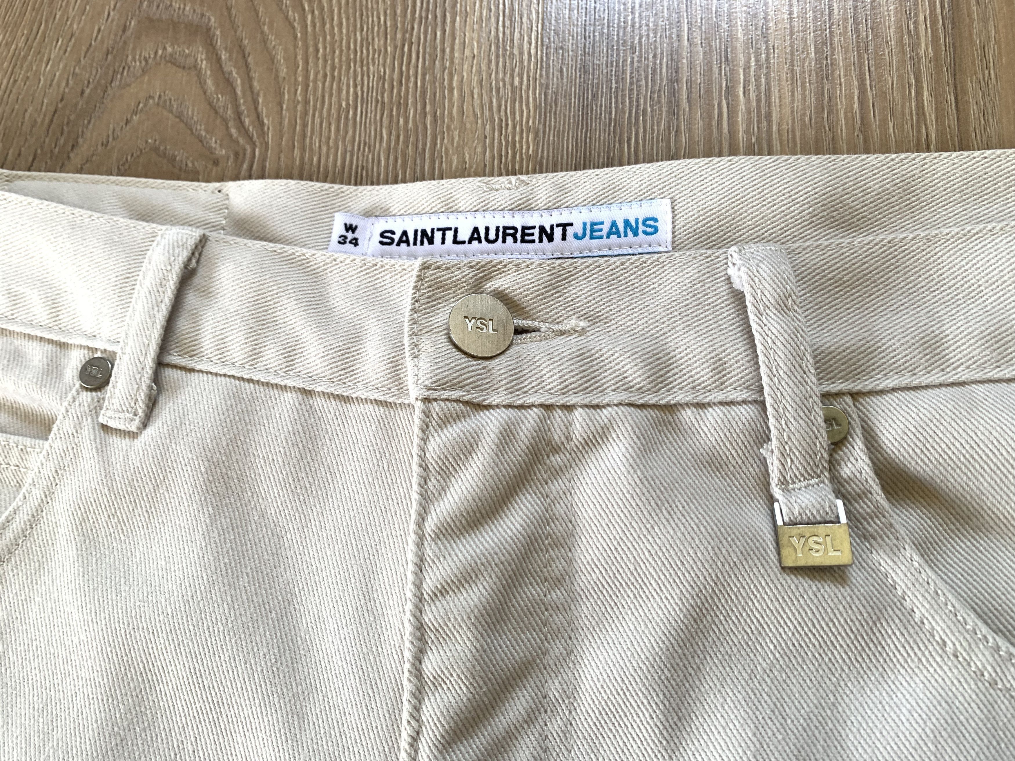 Yves Saint Laurent Yves Saint Laurent Vintage Beige Denim Jeans Size US 34 / EU 50 - 5 Thumbnail