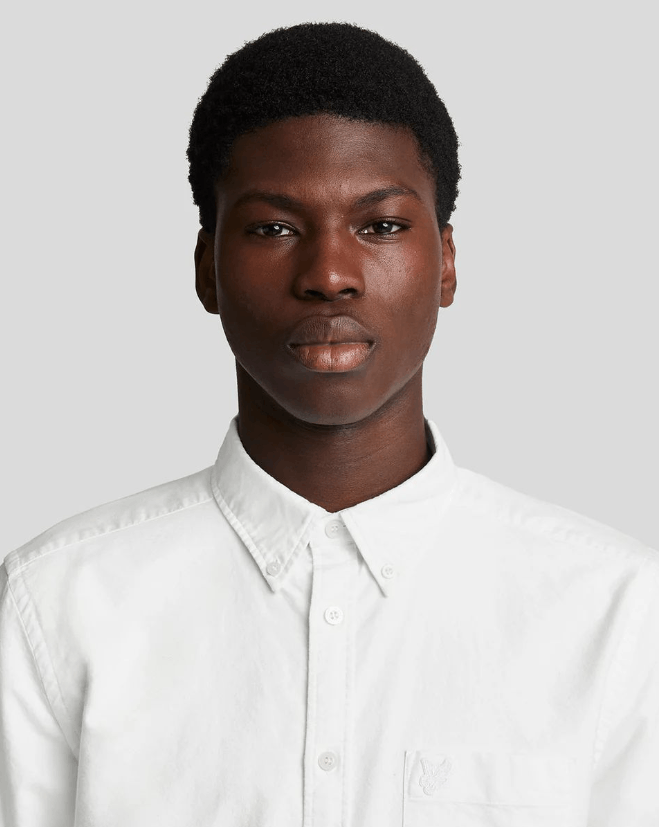Lyle & Scott LYLE & SCOTT TONAL EAGLE PLAIN OXFORD WHITE LW2112TON 626-S Size US S / EU 44-46 / 1 - 2 Thumbnail