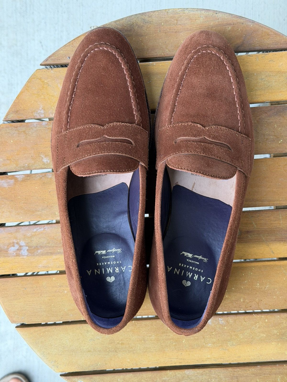 Crockett & Jones Carmina Unlined Uetam Penny Loafers UK7.5/8.5US Size US 8.5 / EU 41-42 - 4 Thumbnail