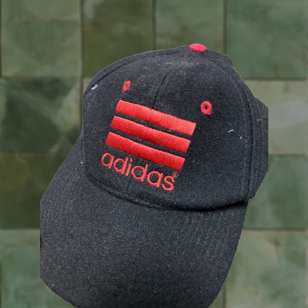Adidas ADIDAS 3 STRIPES BIG LOGO WOOL ADJUSTABLE SNAPBACK HAT BLACK ONE SIZE Unisex Adults Mens Womens 80s Vintage Made in Taiwan Size ONE SIZE - 1 Thumbnail