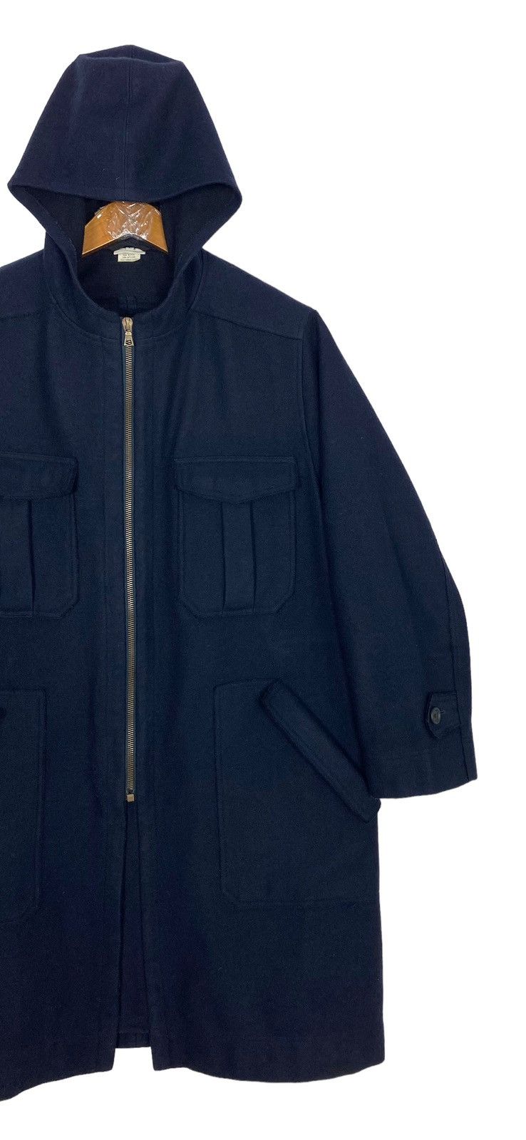 Dries Van Noten Vintage Dries Van Noten Wool Military Coat Hoodie Belgium Size US L / EU 52-54 / 3 - 4 Thumbnail