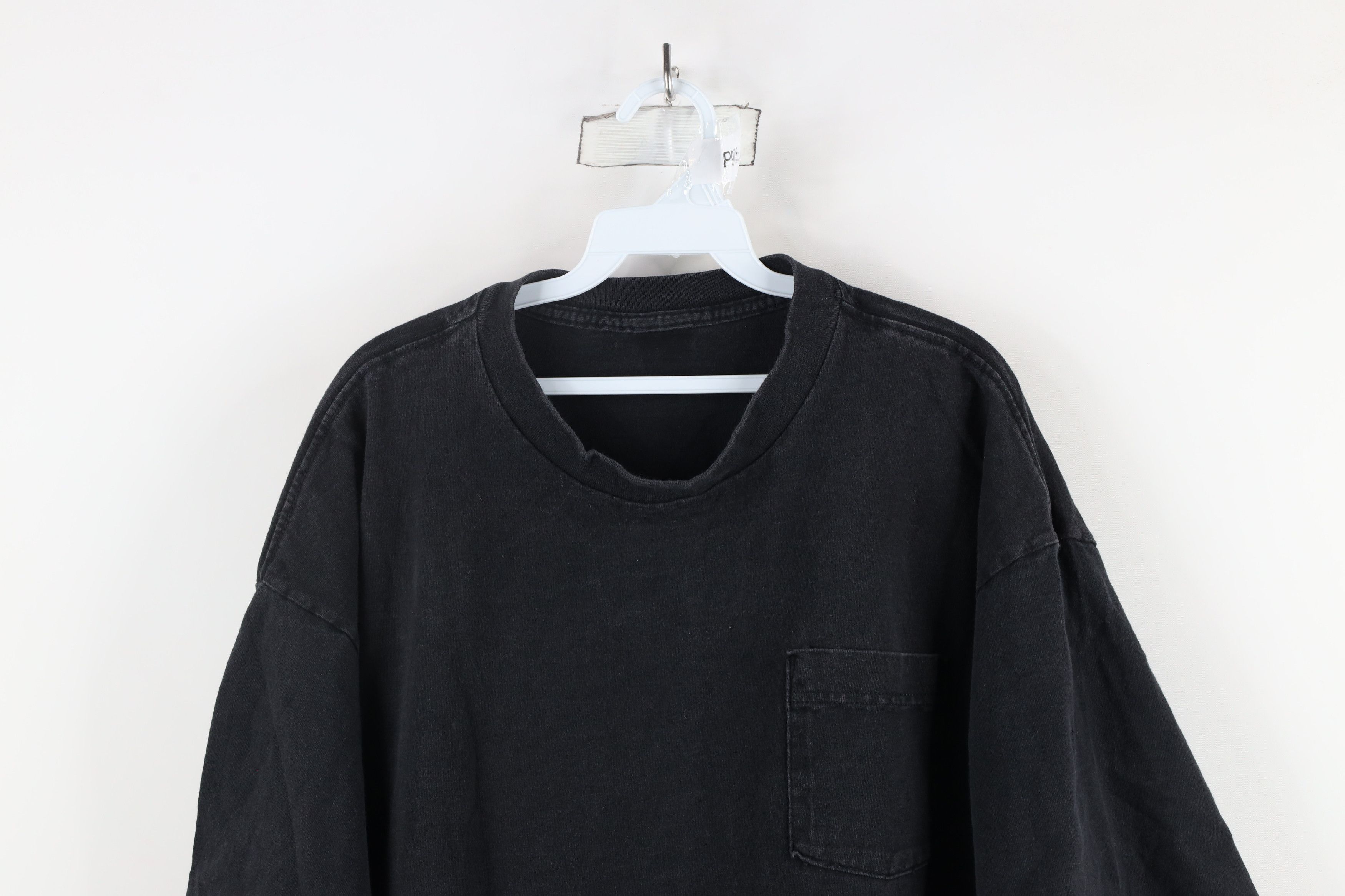 Vintage Vintage 90s Streetwear Heavyweight Cotton T-Shirt Black Size US XXL / EU 58 / 5 - 2 Thumbnail