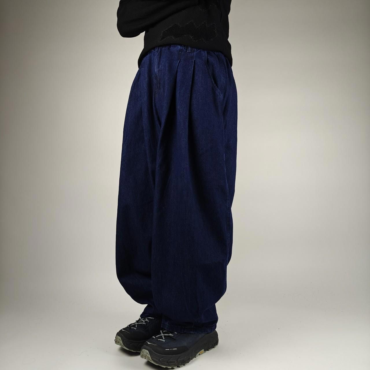 Other Japanese Pleated Denim Wide Leg Balloon Pants Size US 32 / EU 48 - 1 Thumbnail