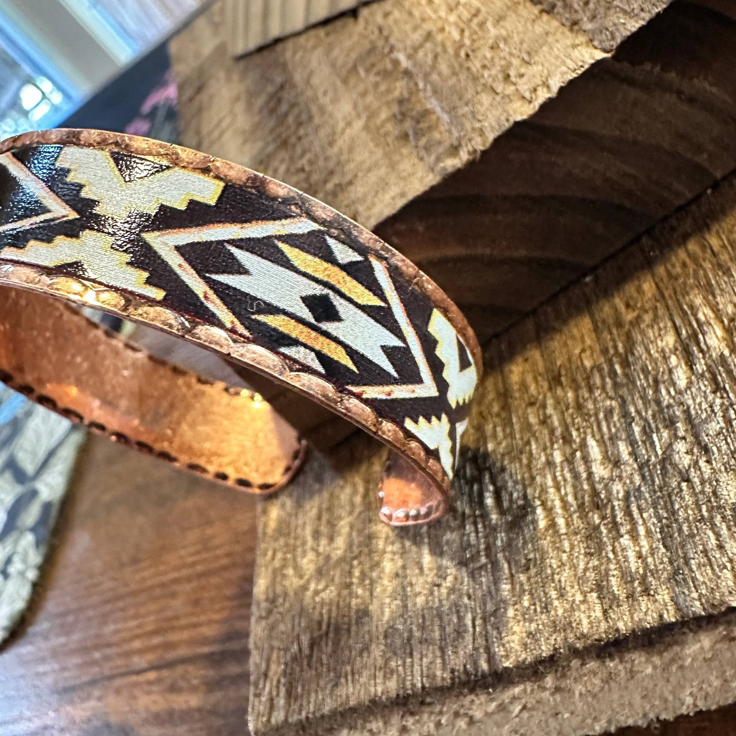 Other Handmade Boho Native American Navajo Copper Narrow Cuff Brac Size ONE SIZE - 9 Thumbnail