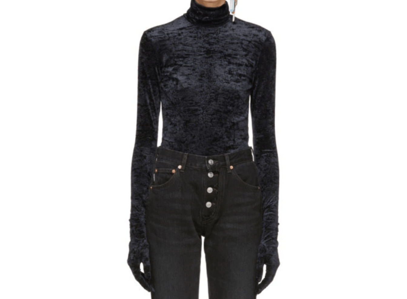 Balenciaga Balenciaga AW18 Turtleneck Gloves Top Size US S / EU 44-46 / 1 - 1 Thumbnail