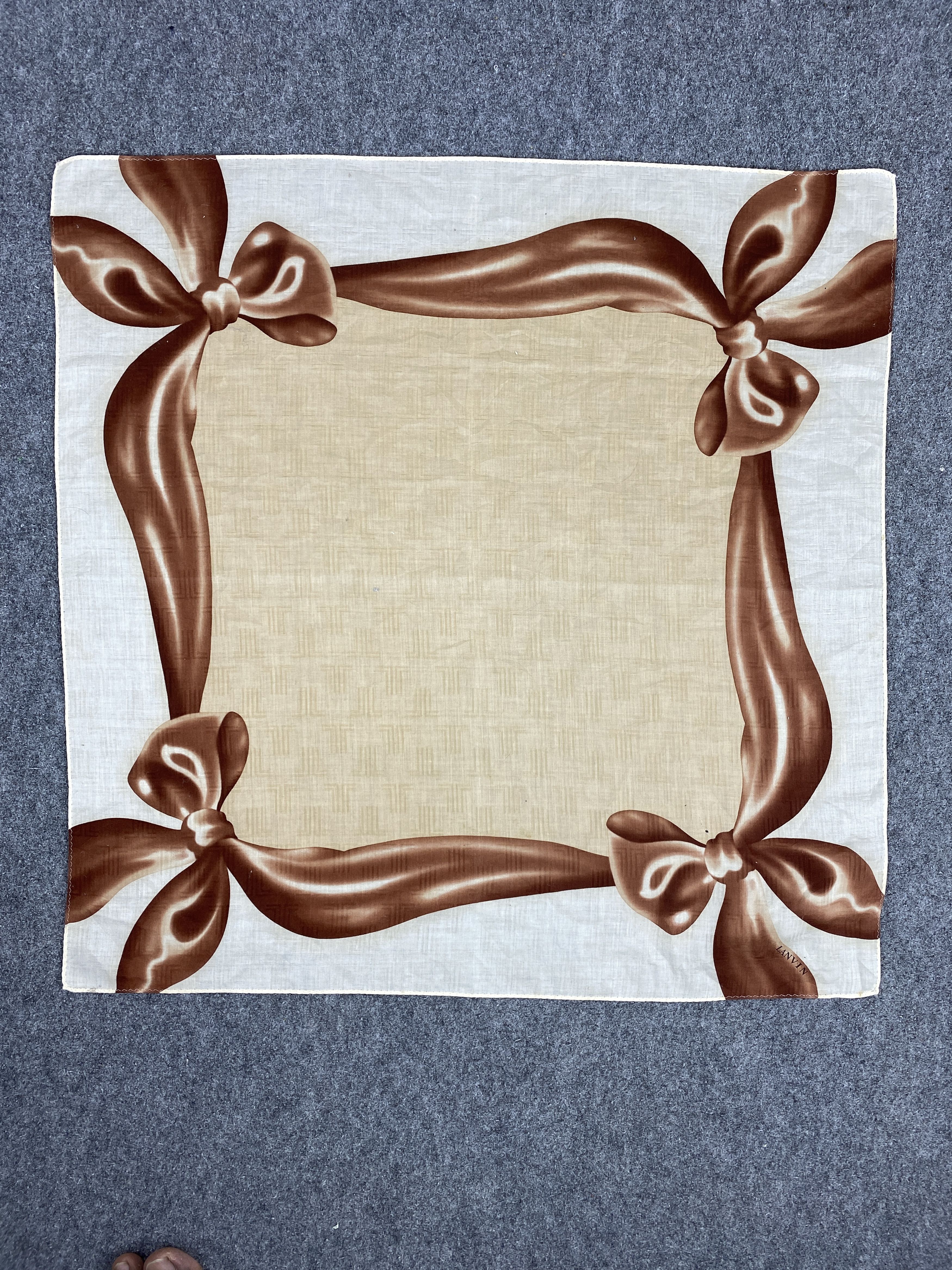 Lanvin Vintage Lanvin Handkerchief / Neckerchief KT0285 Size ONE SIZE - 4 Thumbnail