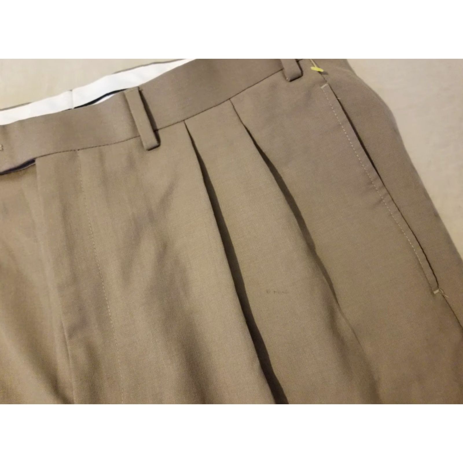 Polo Ralph Lauren Polo Ralph Lauren Pants Dress Pants 36x34 Khaki Beige Straight Front Wool Cotton Mens Slack Chino Trousers Size US M / EU 48-50 / 2 - 3 Thumbnail