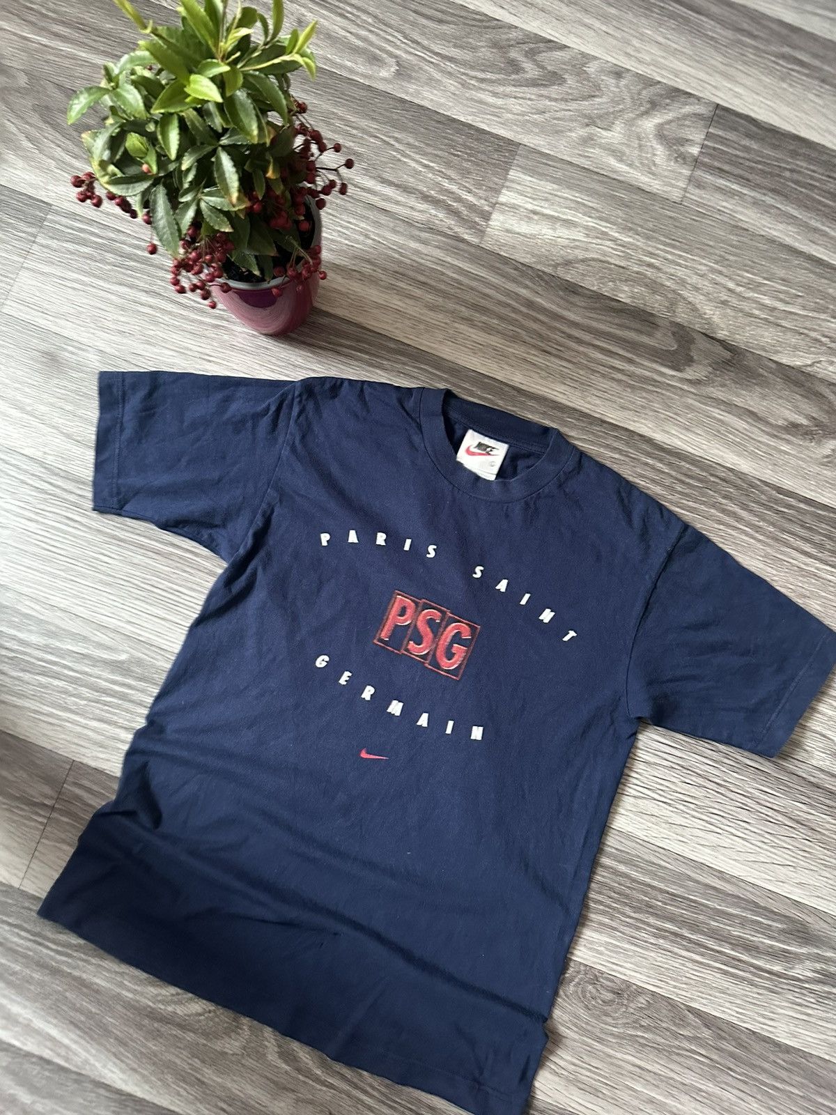 Nike Nike Paris Saint Germain 1999-2000 Big Logo Blue T shirt y2k Size US S / EU 44-46 / 1 - 1 Thumbnail
