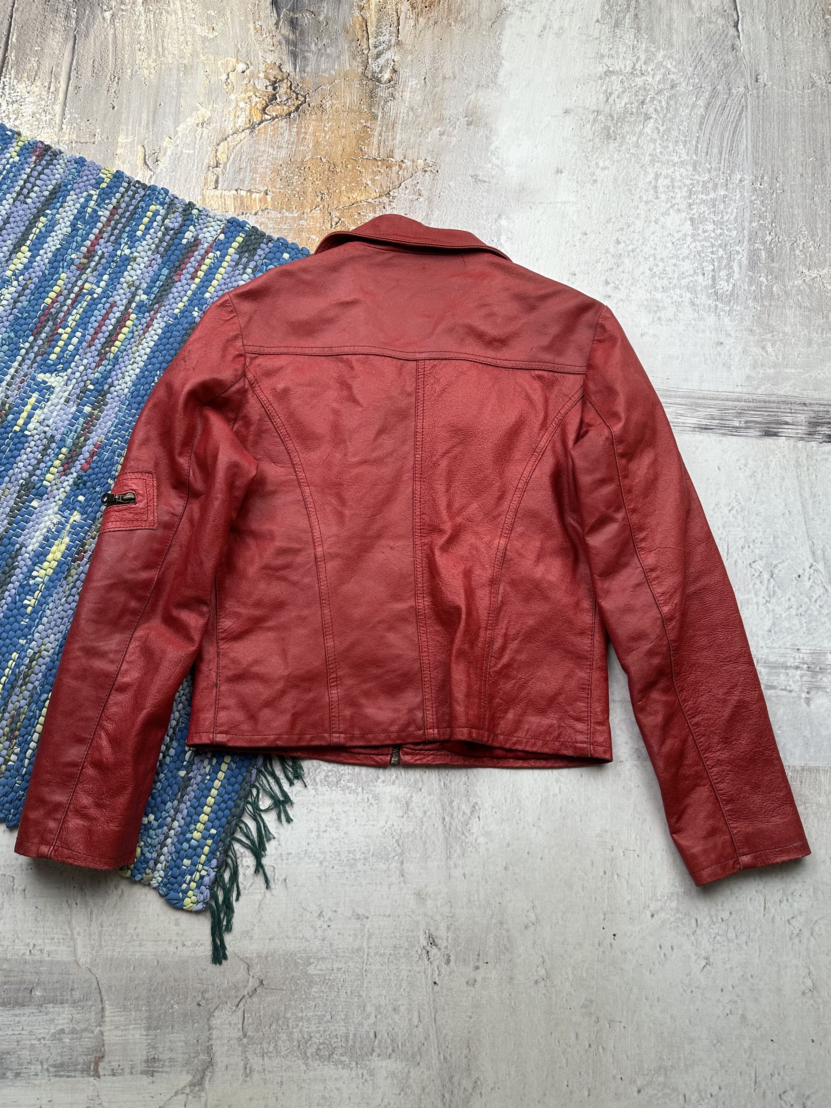 Japanese Brand Vintage Cropped Leather Jacket A511D15(438) Size M / US 6-8 / IT 42-44 - 8 Thumbnail