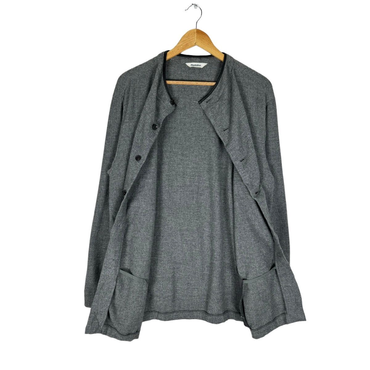 Issey Miyake × Japanese Brand 🌟90s PLANTATION ISSEY MIYAKE CARDIGAN BUTTON SHIRT Size US M / EU 48-50 / 2 - 7 Thumbnail