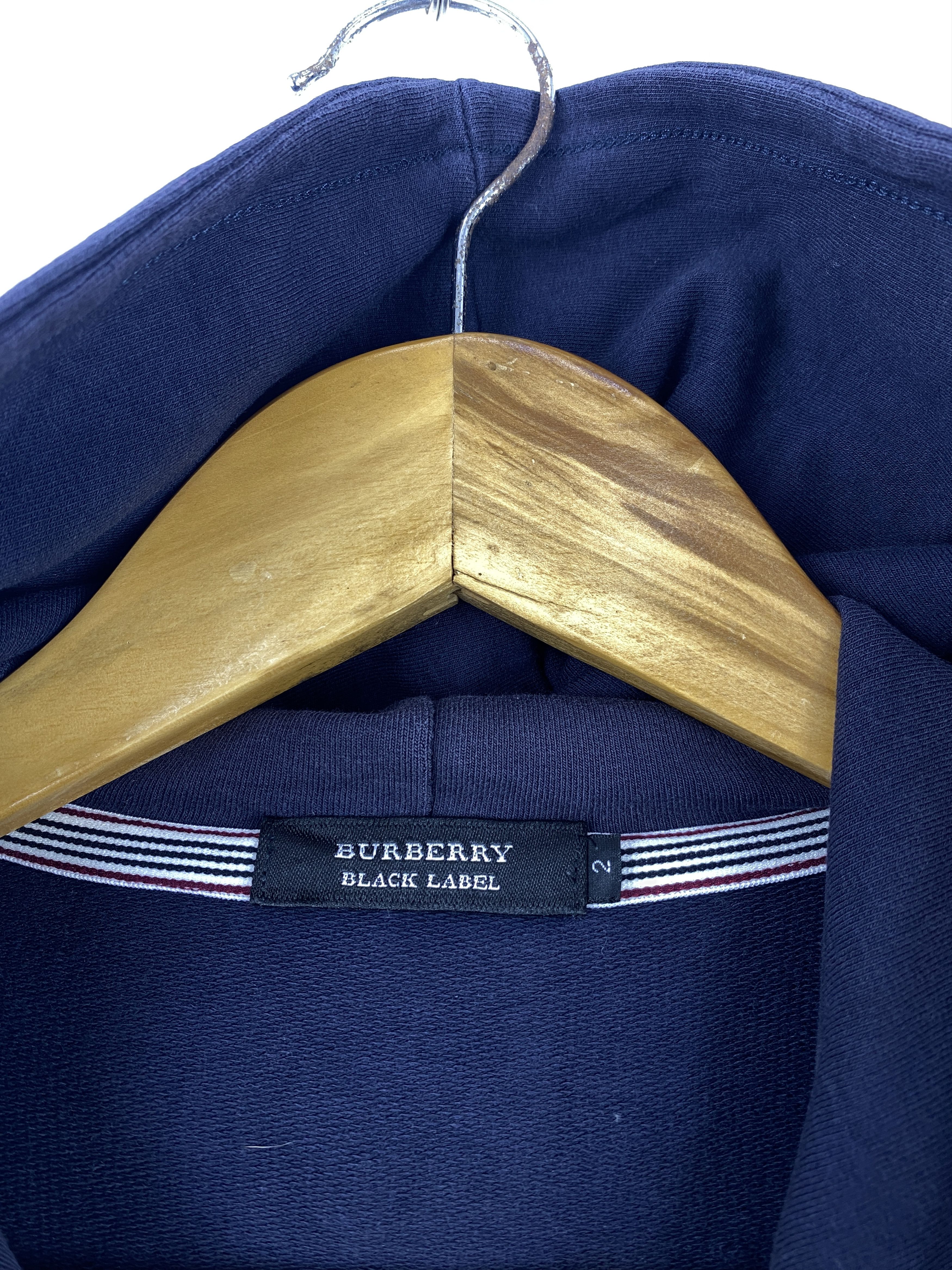 Burberry Vintage Burberry Black Label Wording Zip Up Hoodie SH0415 Size US M / EU 48-50 / 2 - 10 Thumbnail