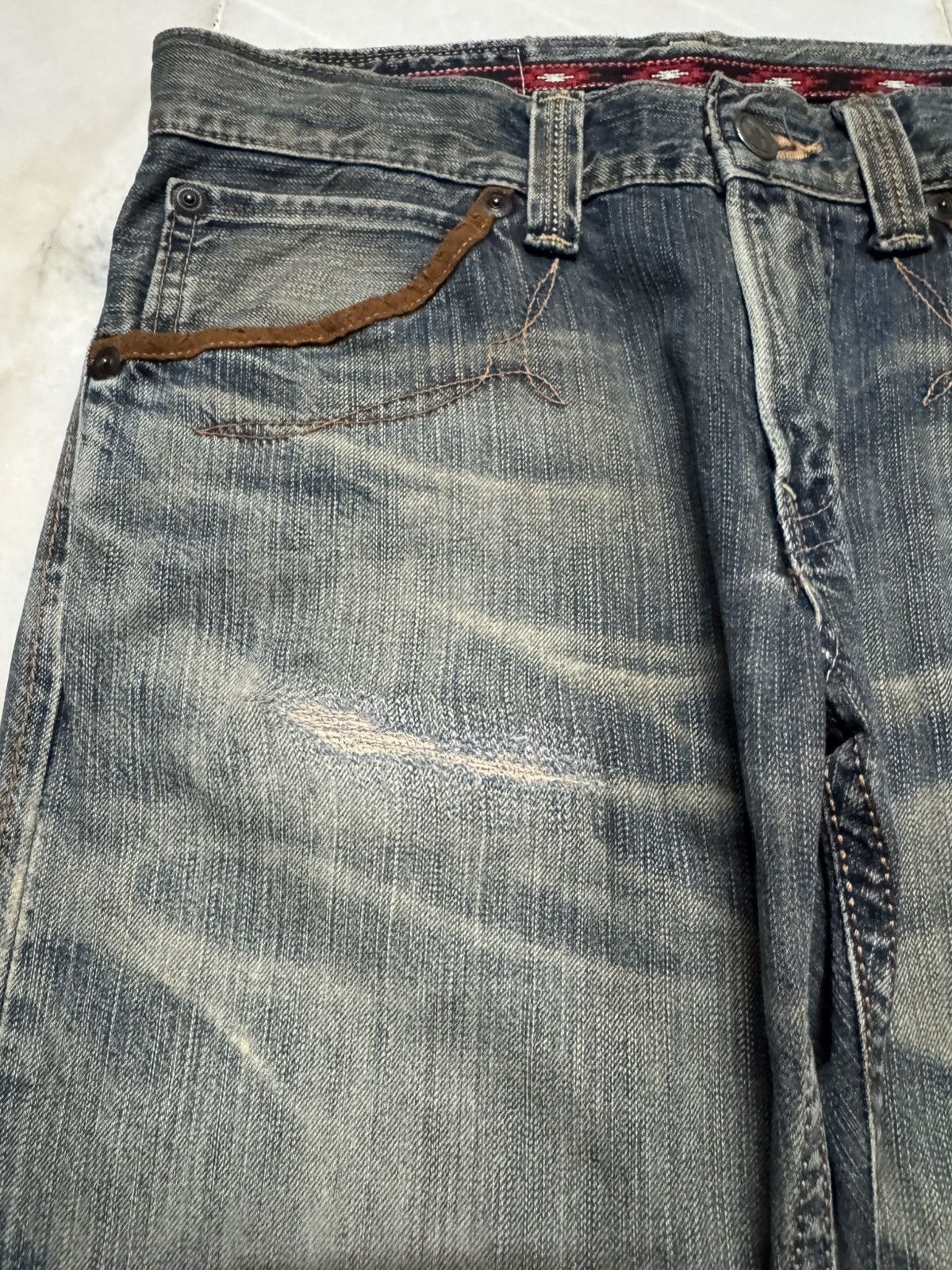 Edwin 💥BAGGY💥INSANE EDWIN EXCLUSIVE VINTAGE REPAIRED MUDWASH JEAN Size US 31 - 4 Thumbnail