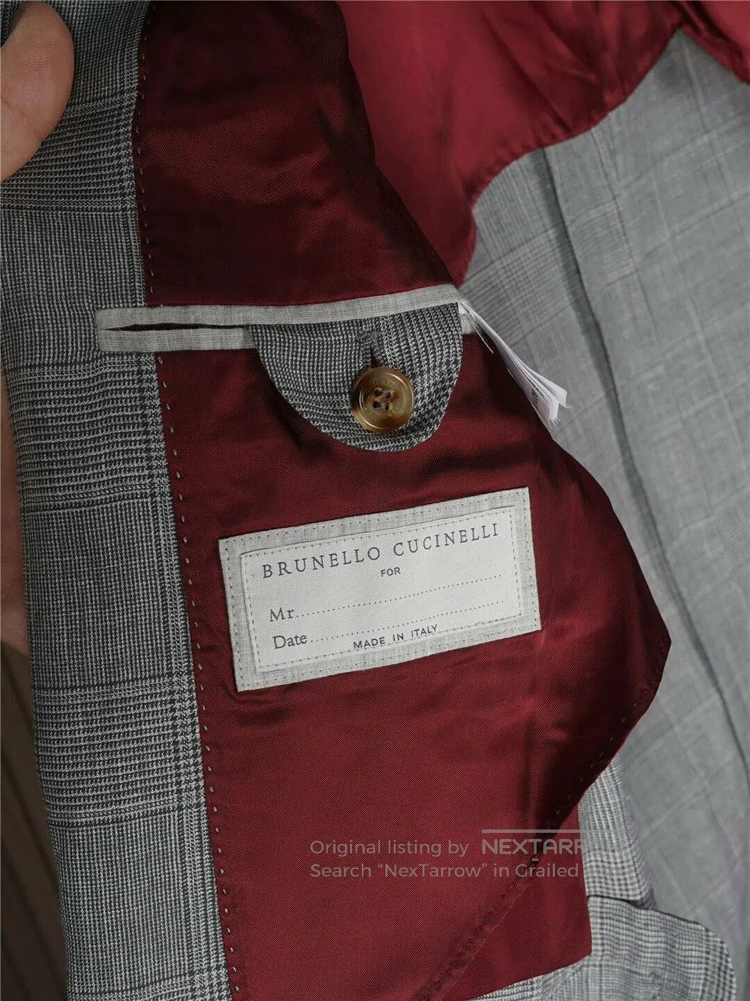 Brunello Cucinelli Brunello Cucinelli Men's Gray Plaid Suit. Size US M / EU 48-50 / 2 - 7 Thumbnail