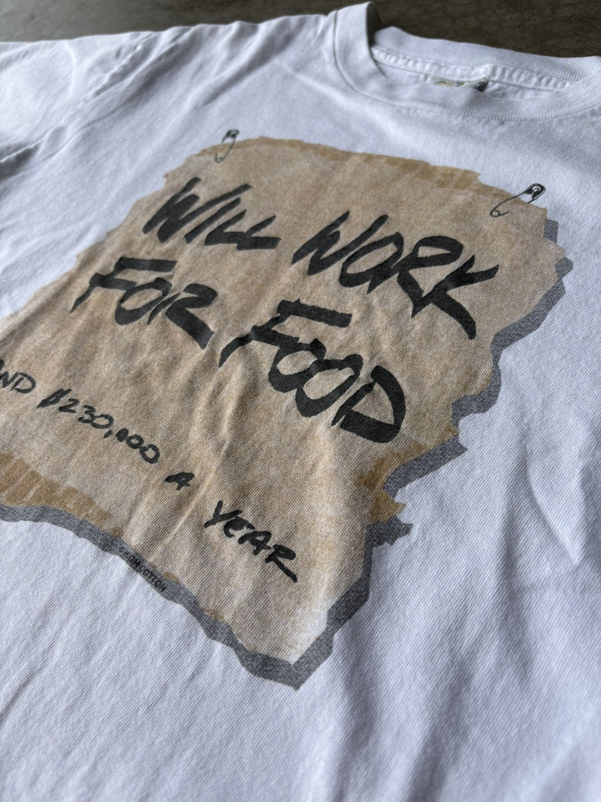 Vintage “will work for food” vintage tee Size US M / EU 48-50 / 2 - 2 Thumbnail