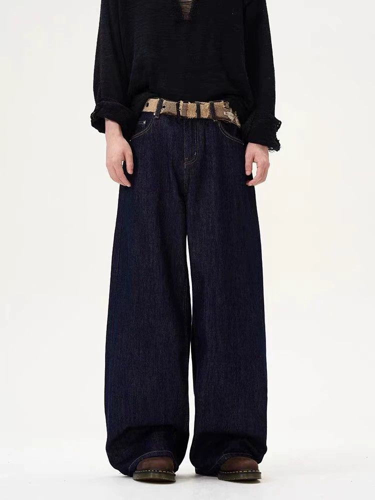 Jean American retro loose men's straight wide-leg jeans Size US 32 / EU 48 - 4 Thumbnail