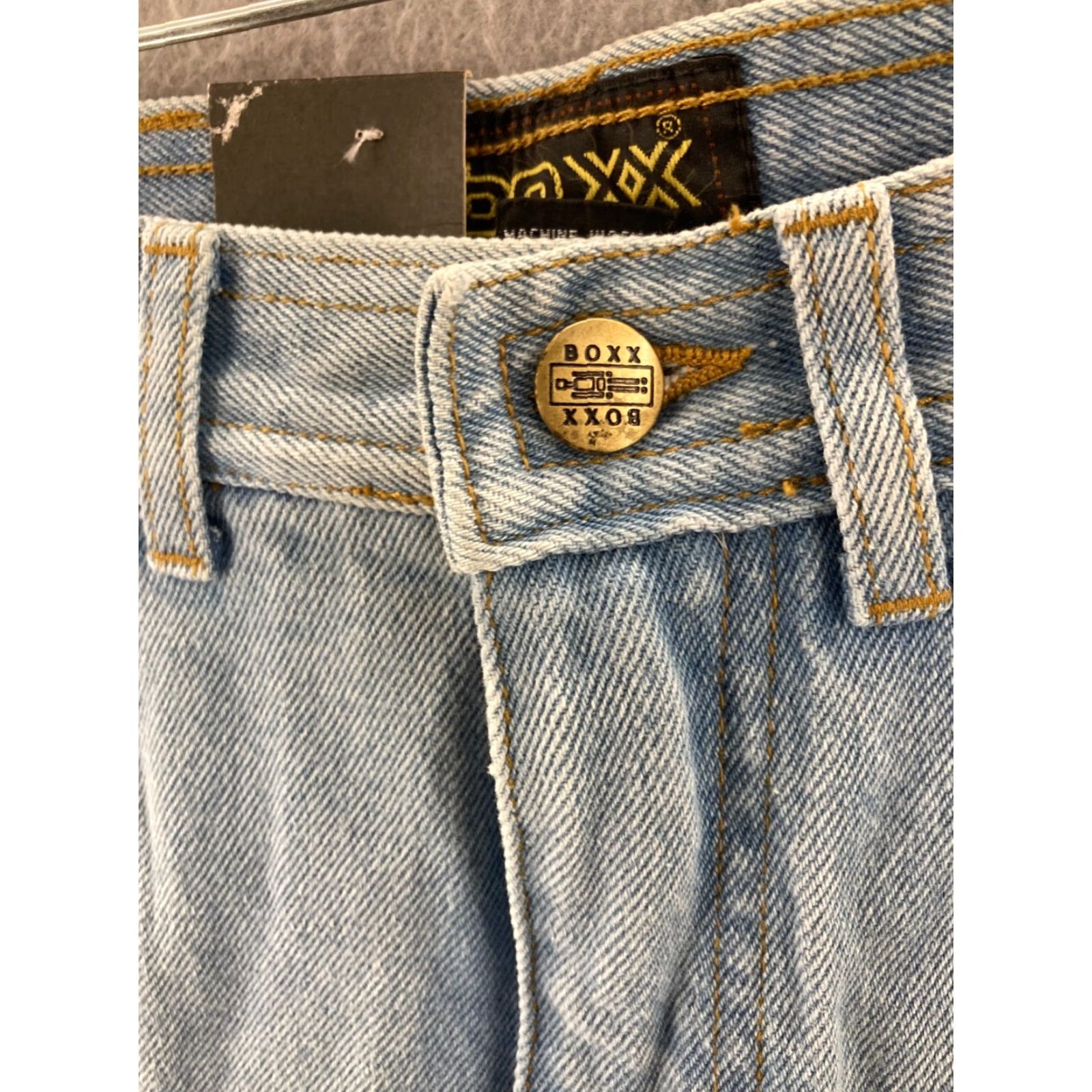 Vintage Boxx Denim Shorts Mens 31 Blue Baggy Hip Hop 90s Chino Relaxed Fit Size US 31 - 6 Thumbnail