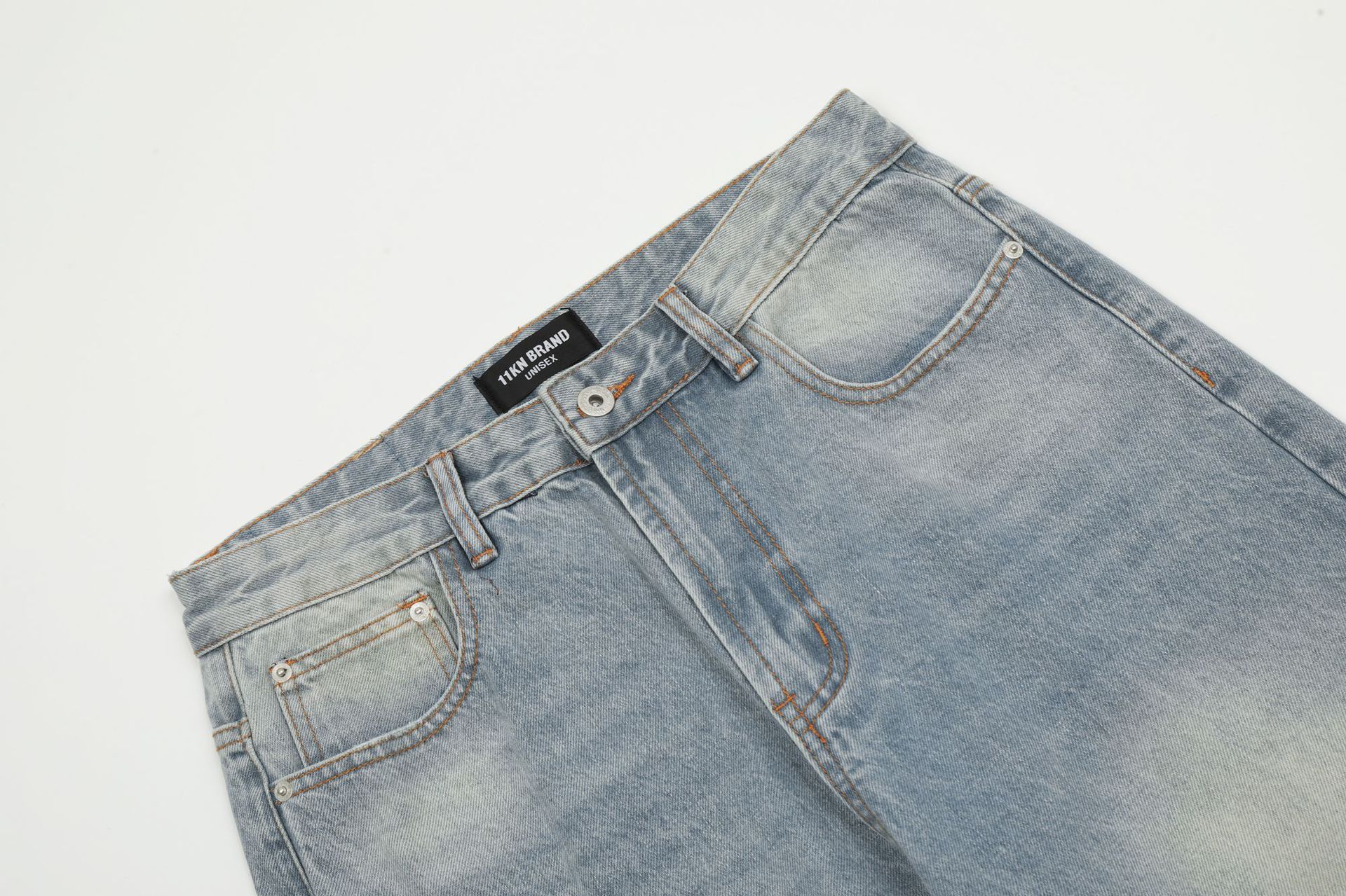 Japanese Brand × Vintage American retro distressed light blue straight cleanfit jeans Size US 32 / EU 48 - 3 Thumbnail