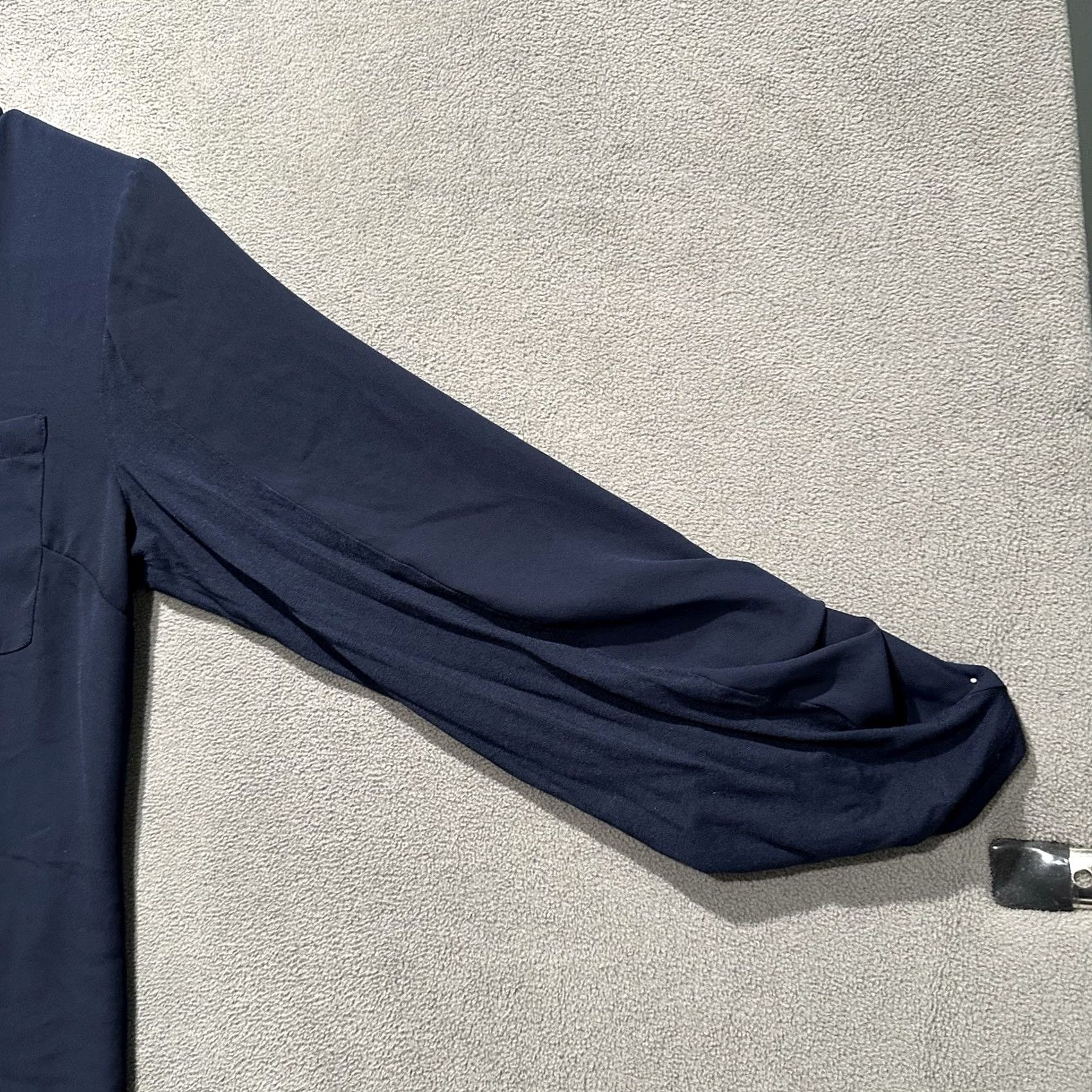 Vintage INC International Concepts Blouse Womens Small Blue Roll Tab Sleeve Button Up Size S / US 4 / IT 40 - 6 Thumbnail