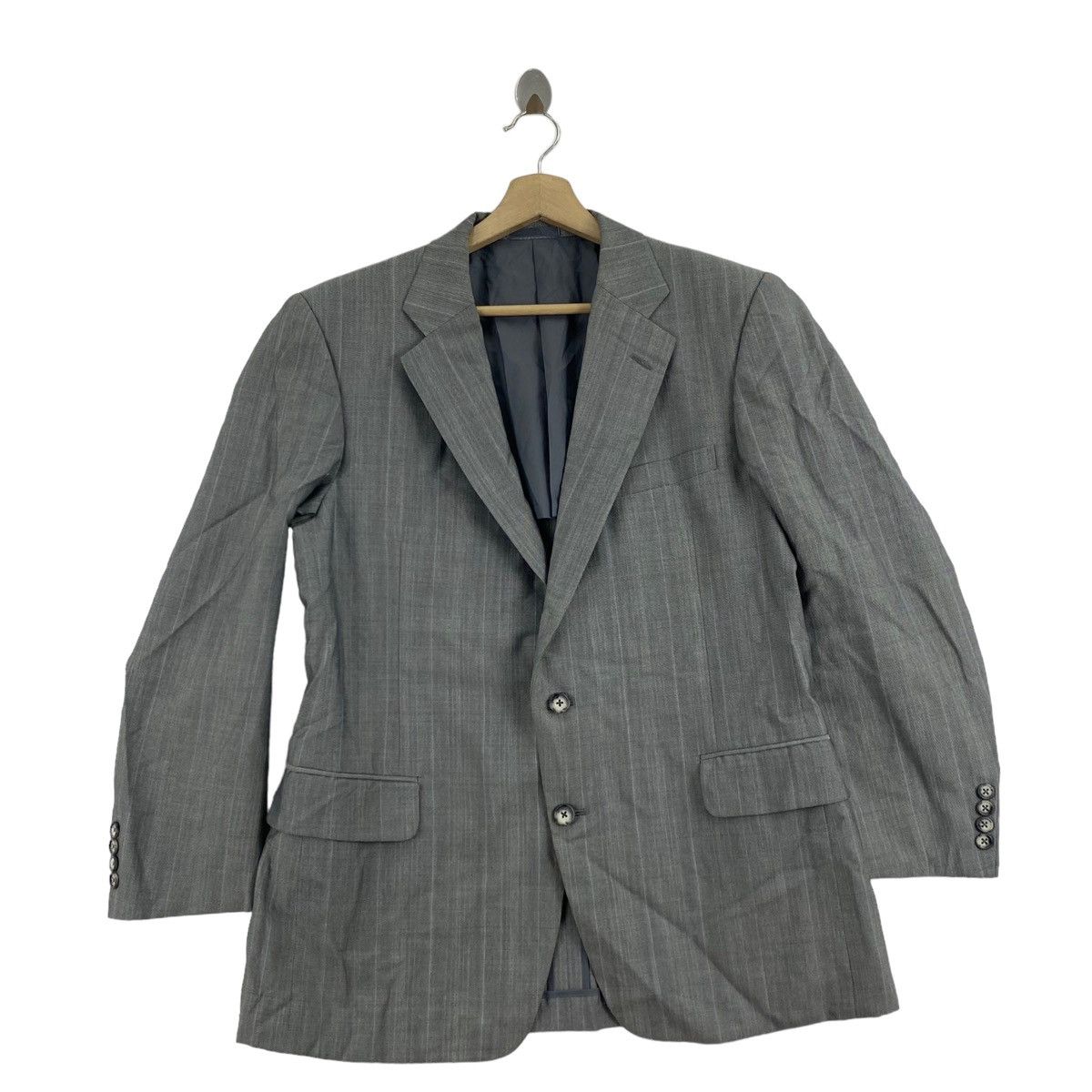 Burberry Vintage BURBERRYS Black Label Hickory Stripes Style Grey Size US M / EU 48-50 / 2 - 1 Thumbnail