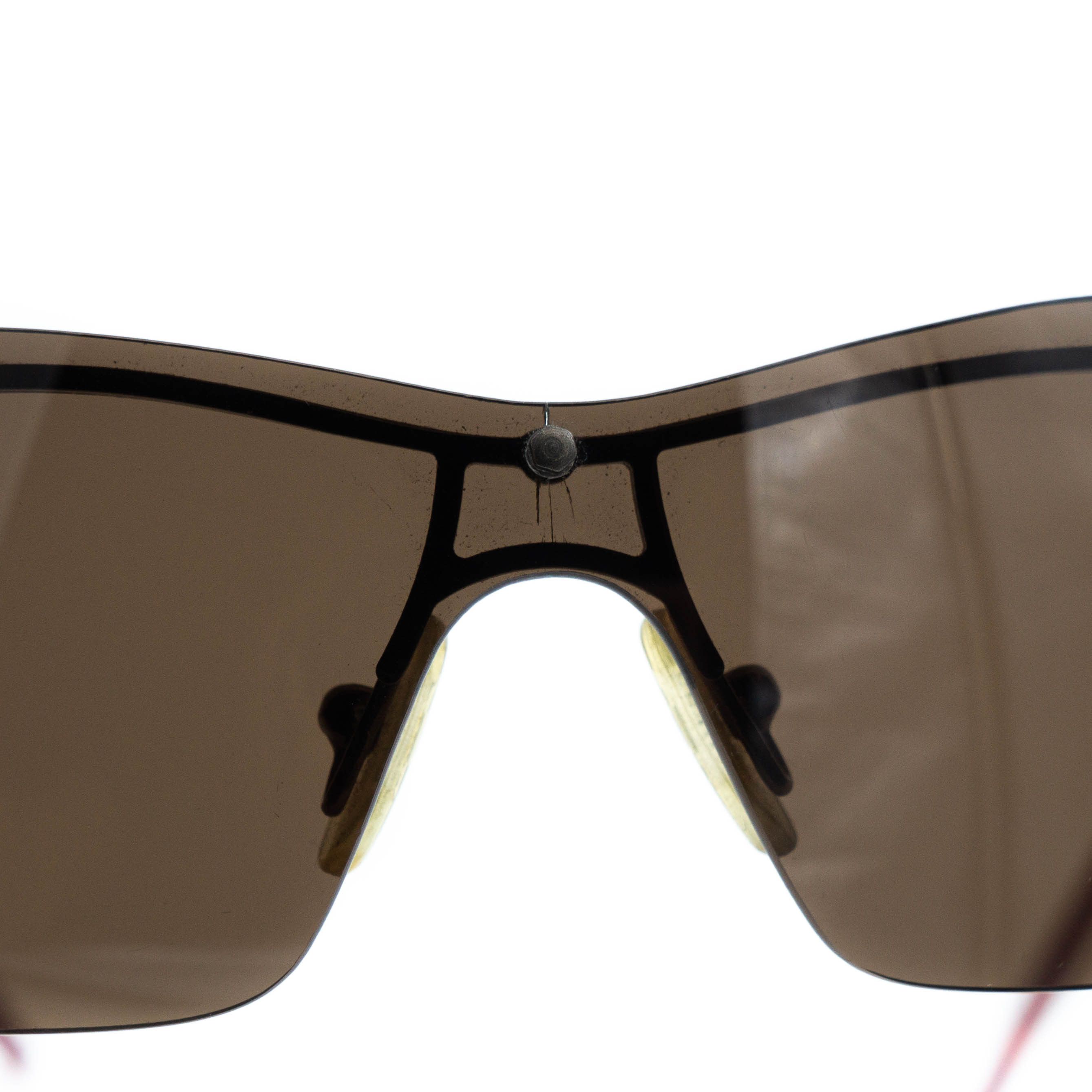 Guess GUESS GU 6035 Bronze Brown Shield Sunglasses Vintage Size ONE SIZE - 8 Thumbnail