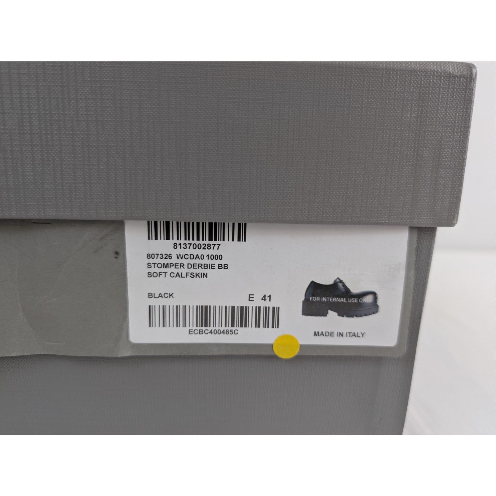 Balenciaga o1rshd1 Soft Calfskin Stomper Derbie BB Boots in Black Size US 8 / EU 41 - 22 Thumbnail