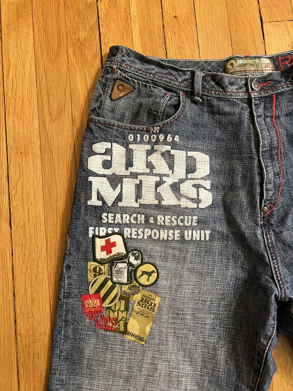 Akademiks Y2K Akademiks Patchwork Jeans Size US 38 / EU 54 - 2 Thumbnail