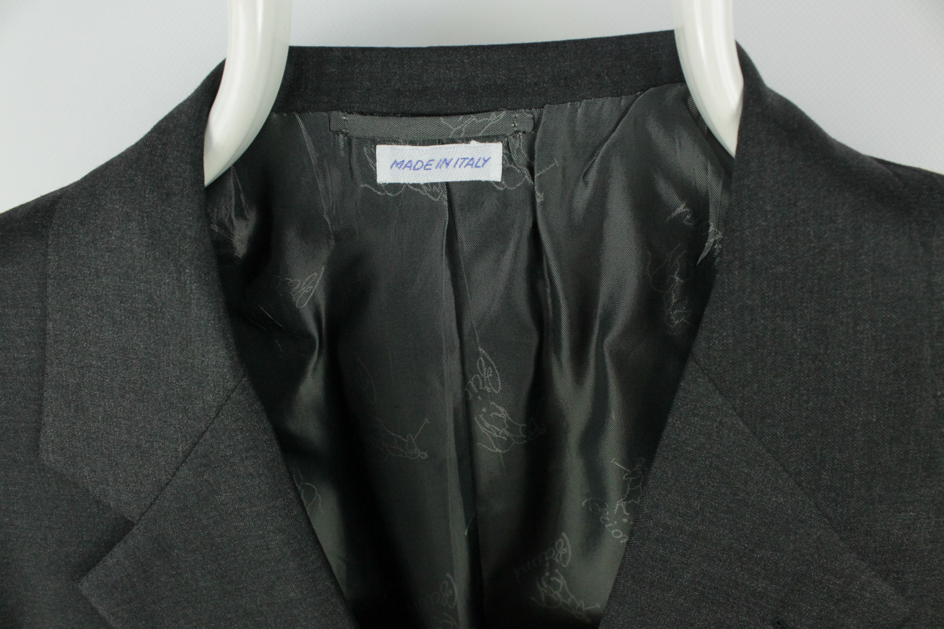 Brioni Brioni Nomentano Gray Wool Regular Fit Suit Blazer Jacket Size US L / EU 52-54 / 3 - 3 Thumbnail