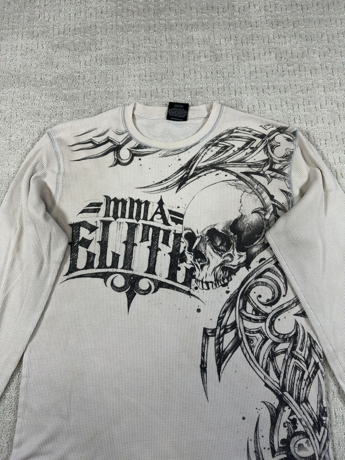 Affliction × Vintage Crazy vintage y2k MMA Elite skull long sleeve