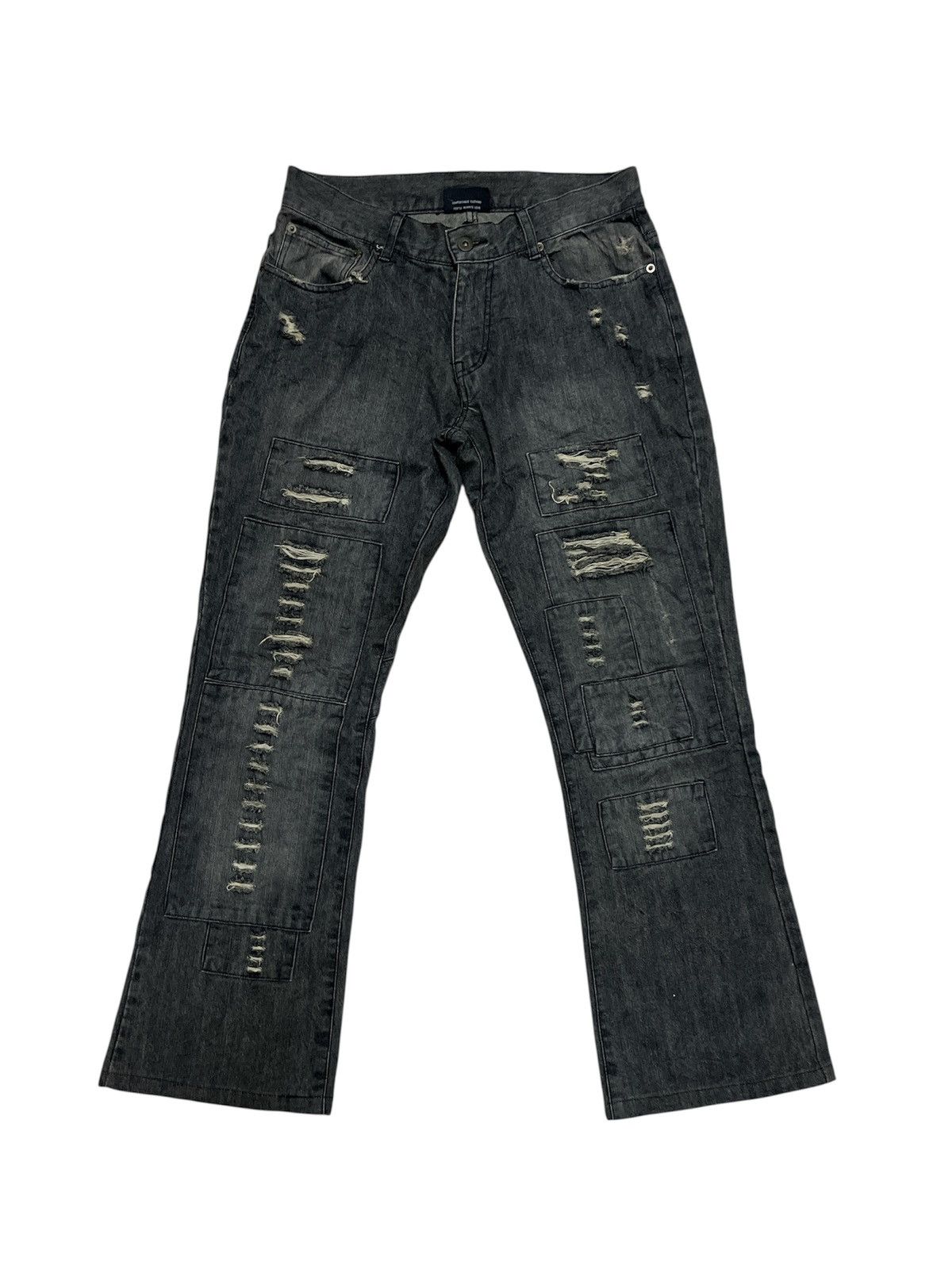 Japanese Brand Hiro Co Japan Satan Angel Distressed Denim Size US 31 - 2 Thumbnail